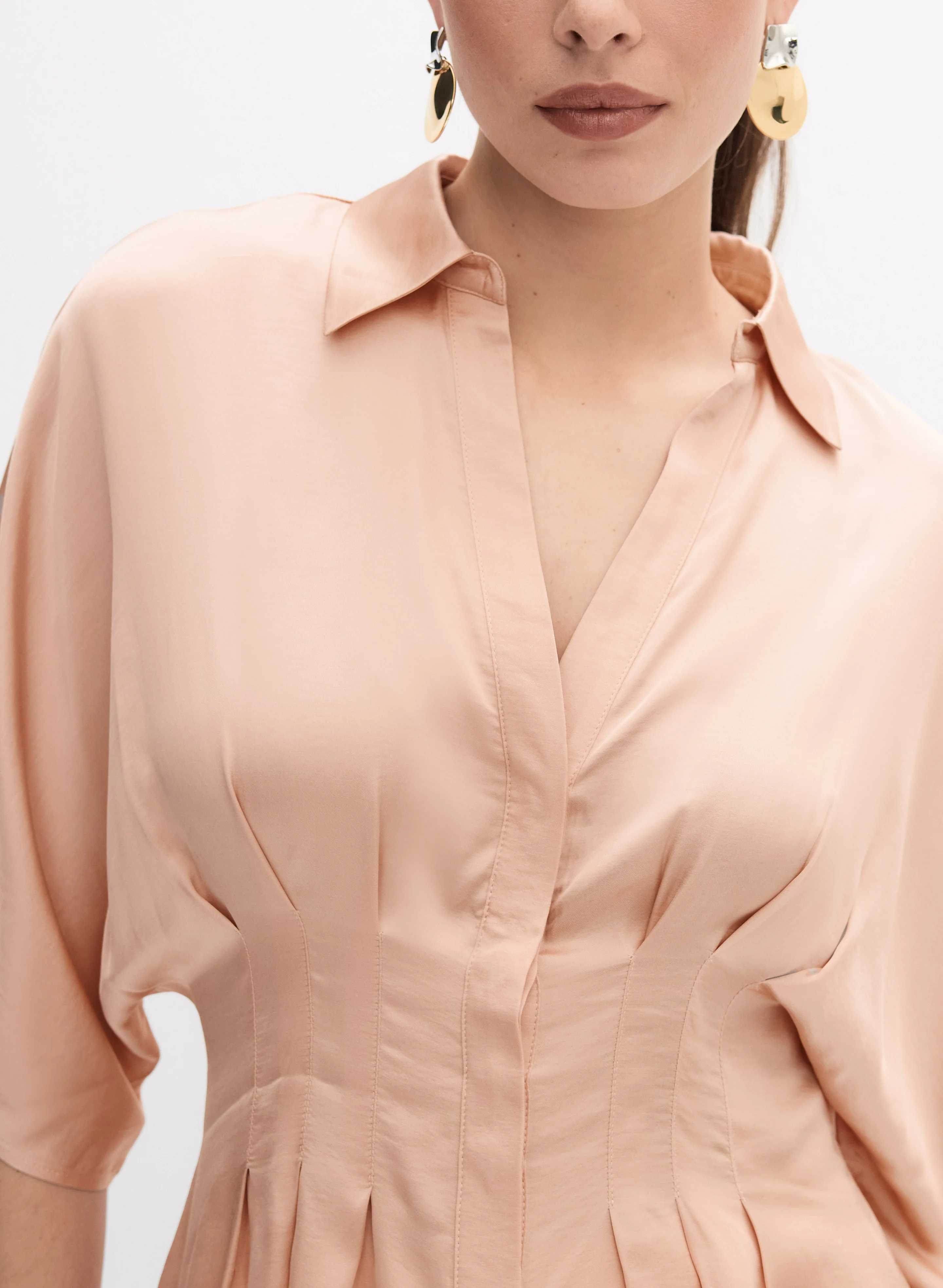 Pintuck Satin Blouse - Image 2