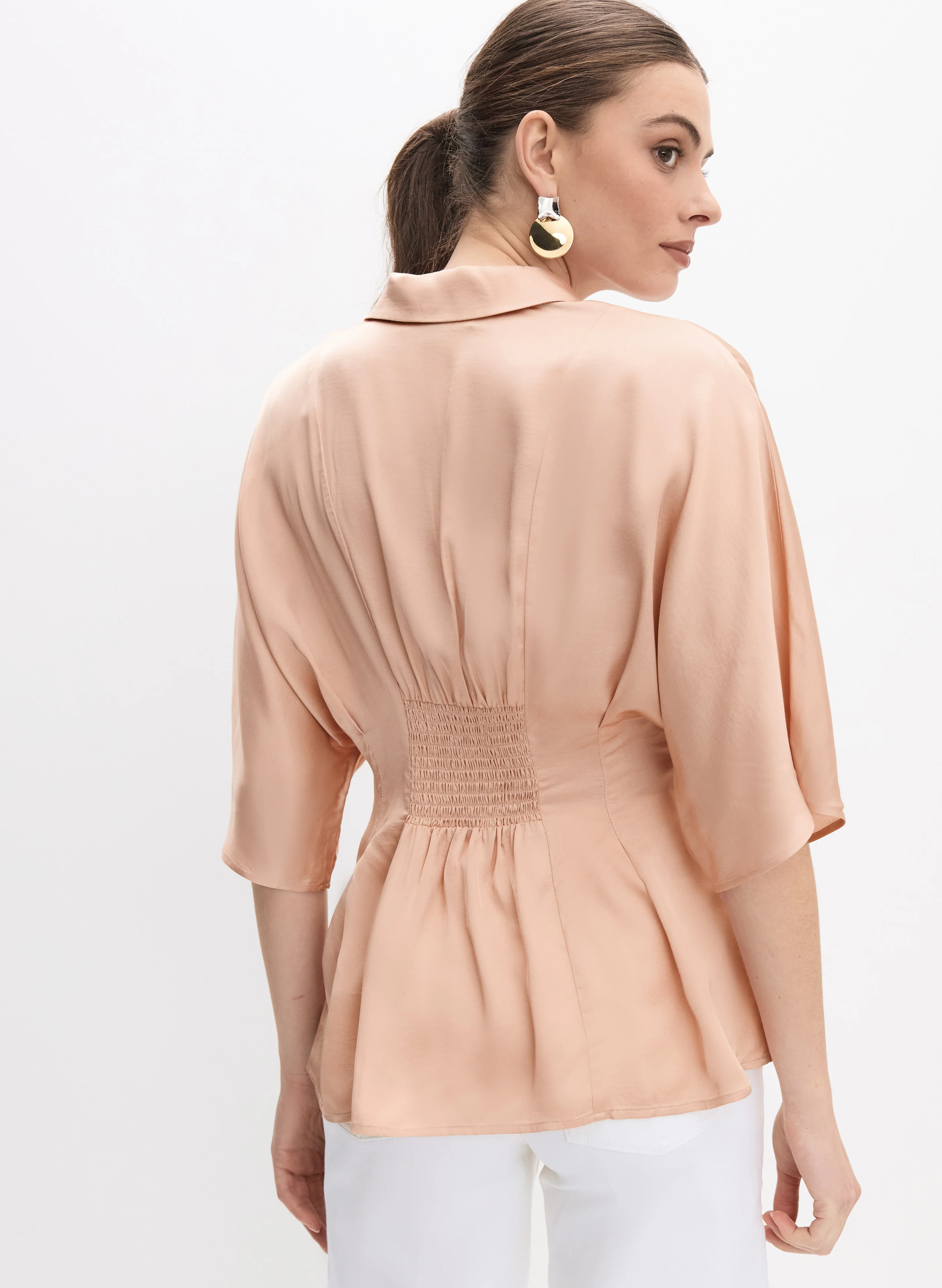 Pintuck Satin Blouse - Image 4