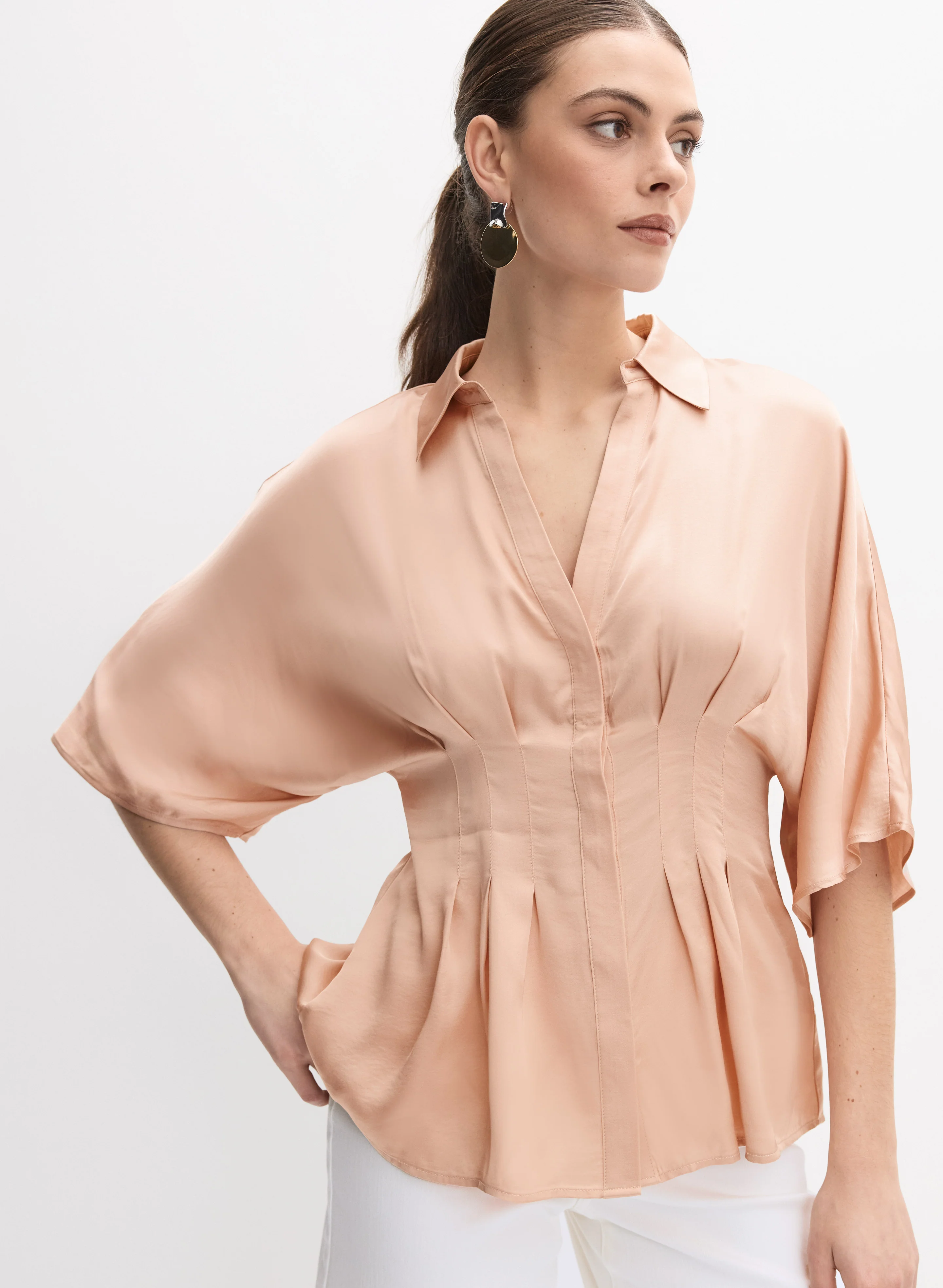 Pintuck Satin Blouse - Image 5