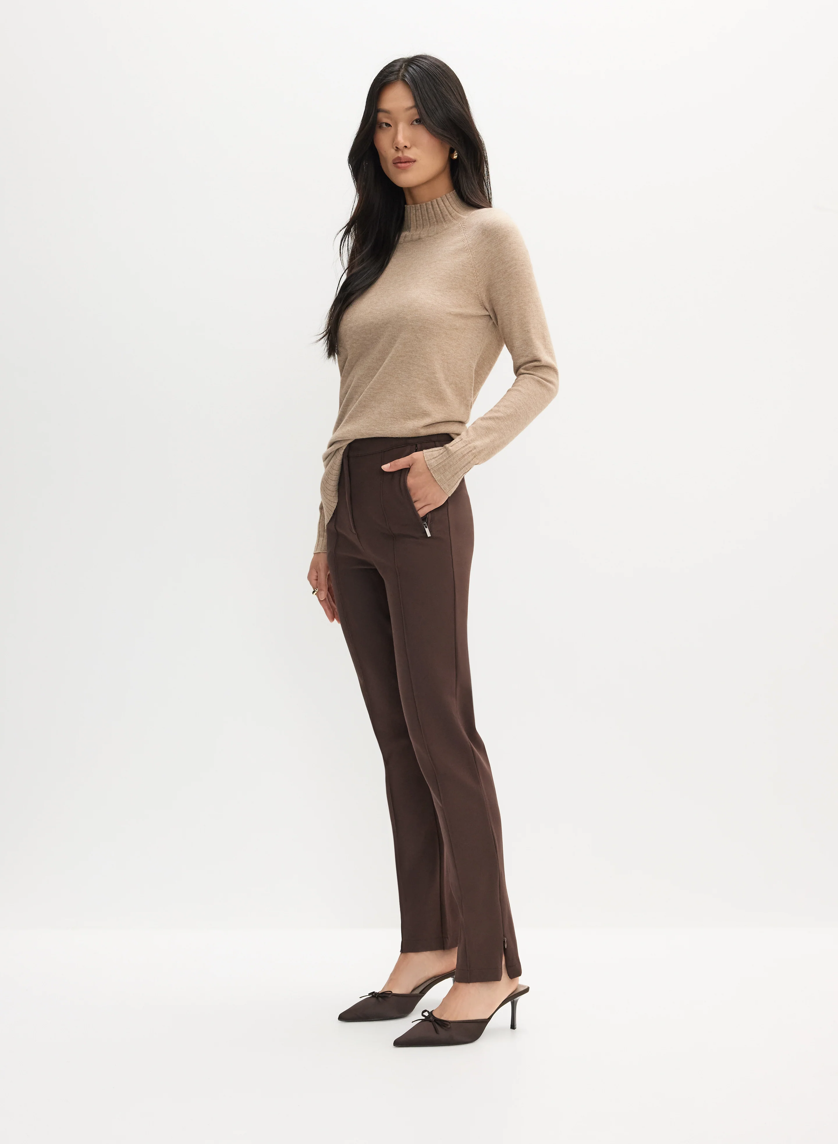 Pintuck Straight-Leg Pants - Image 3