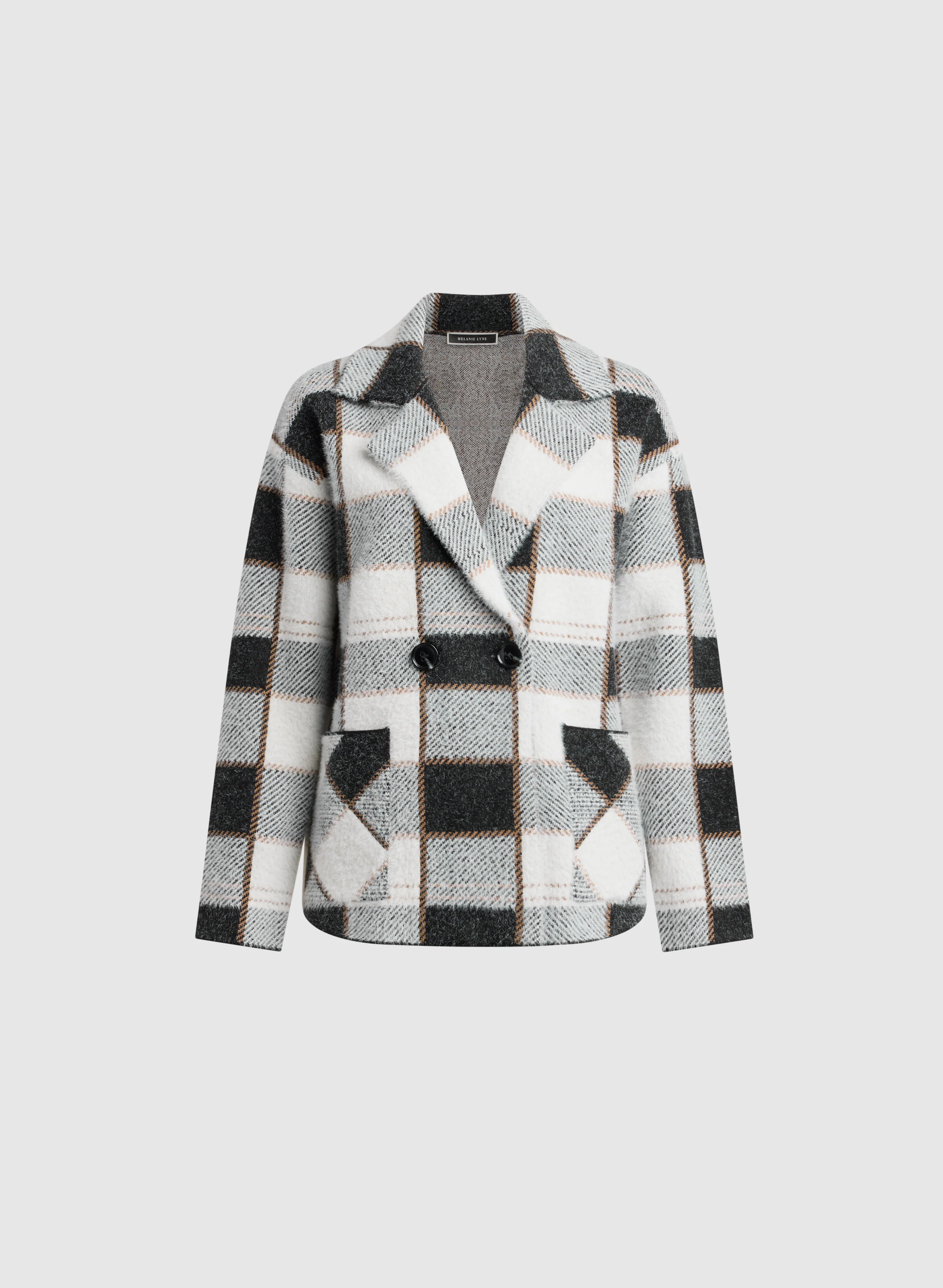 Plaid Knit Cardigan - Image 6