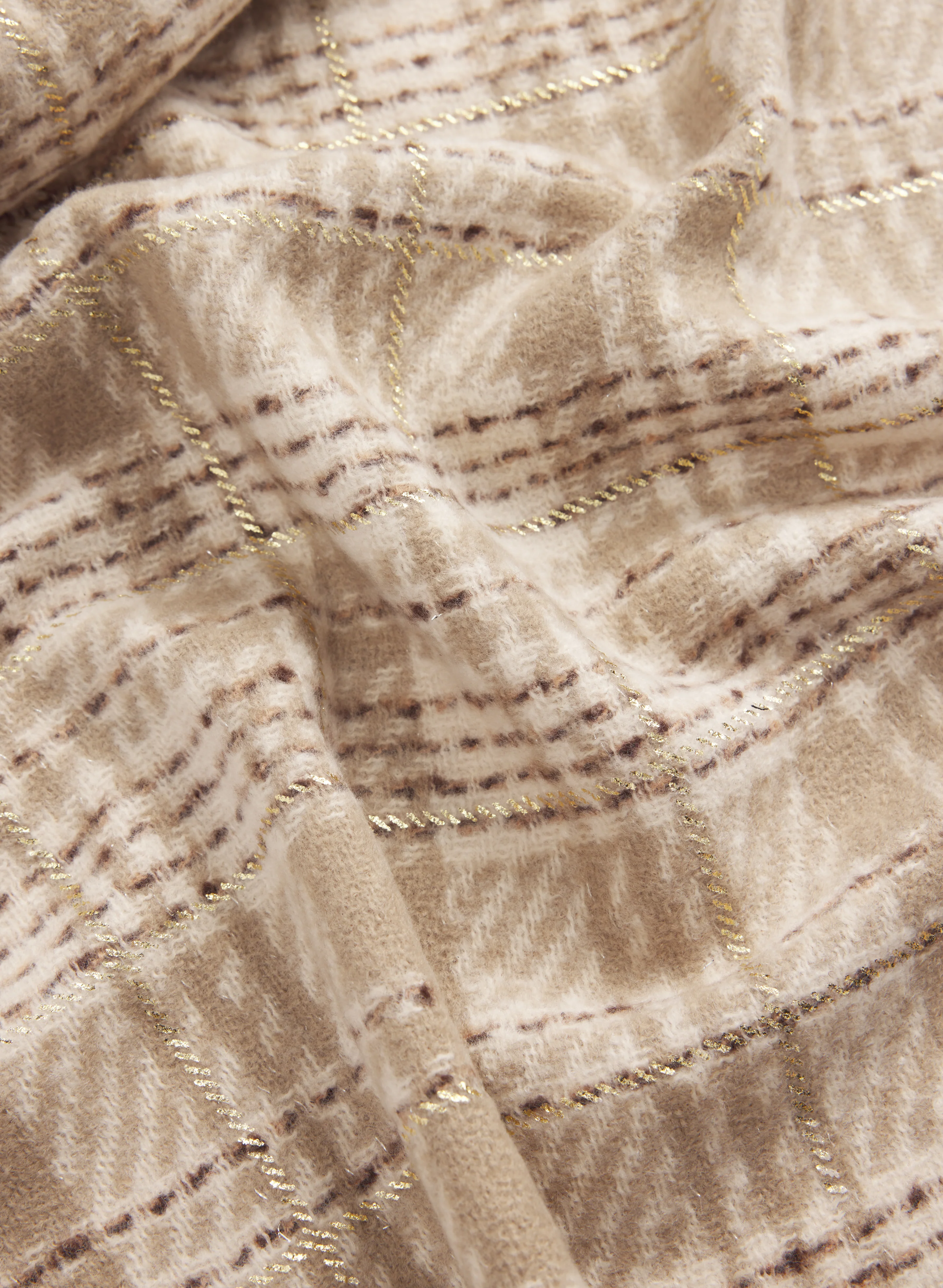 Plaid Lurex Scarf - Image 3