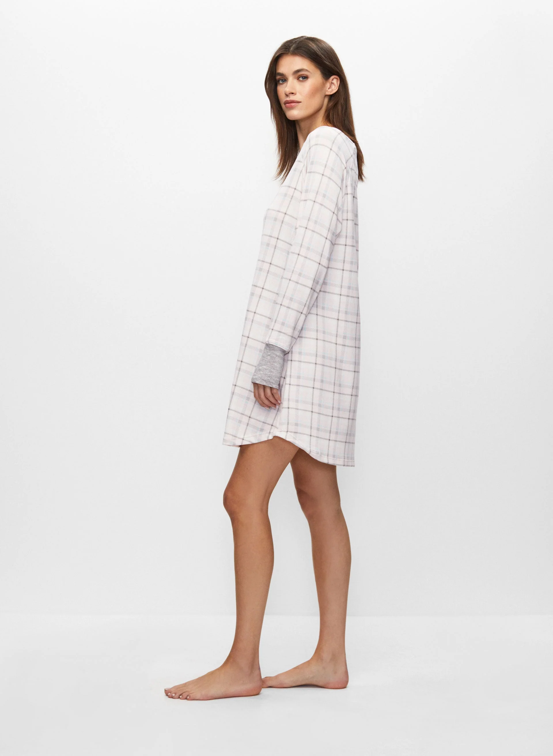 Plaid Motif Sleepshirt - Image 5