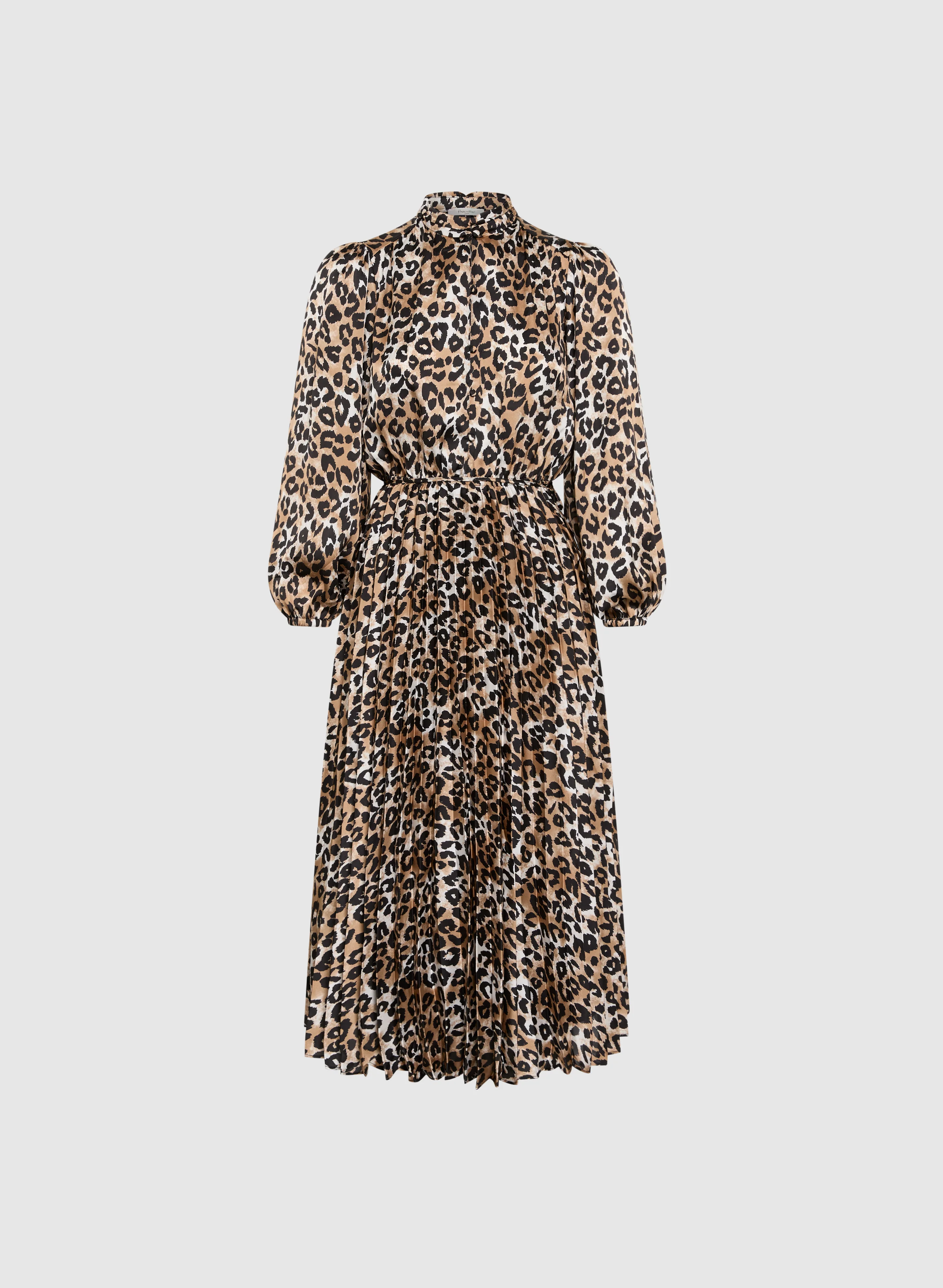 Pleated Leopard Print Dress - Image 6