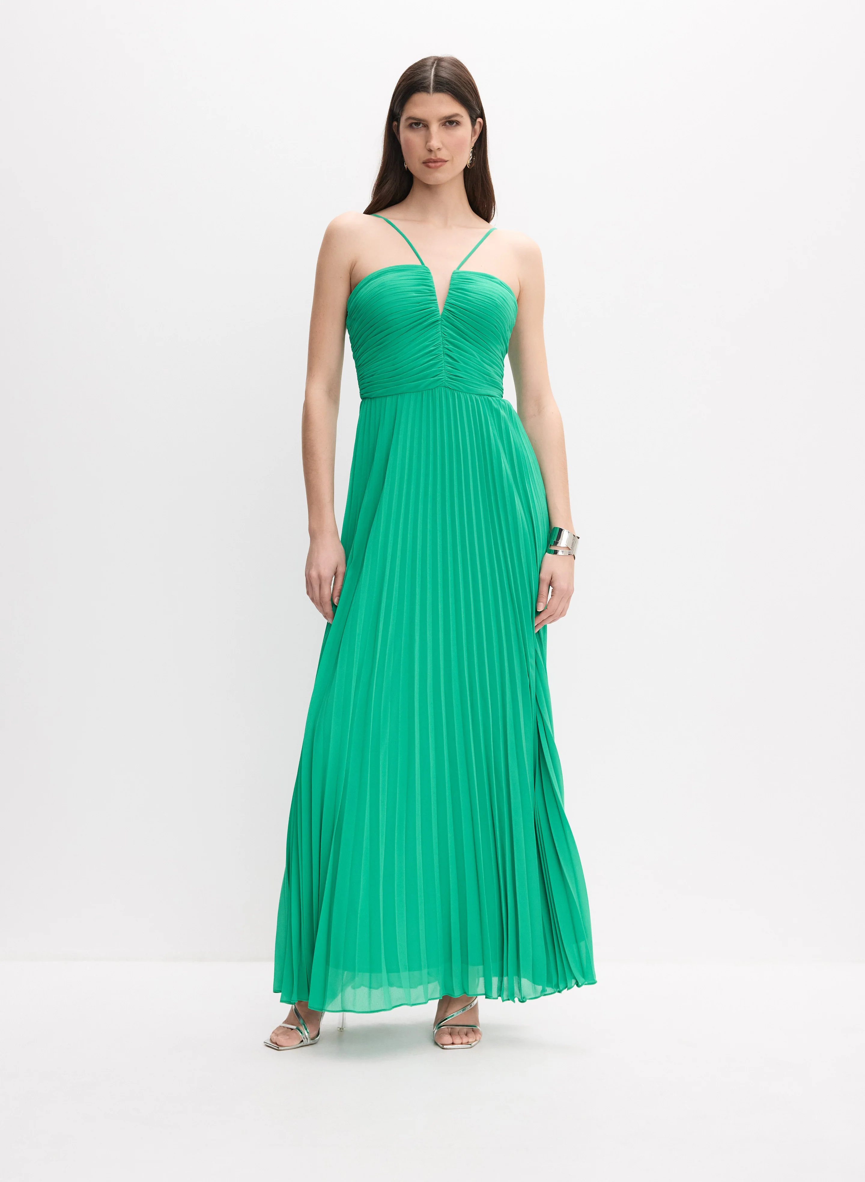 Pleated Maxi Dress