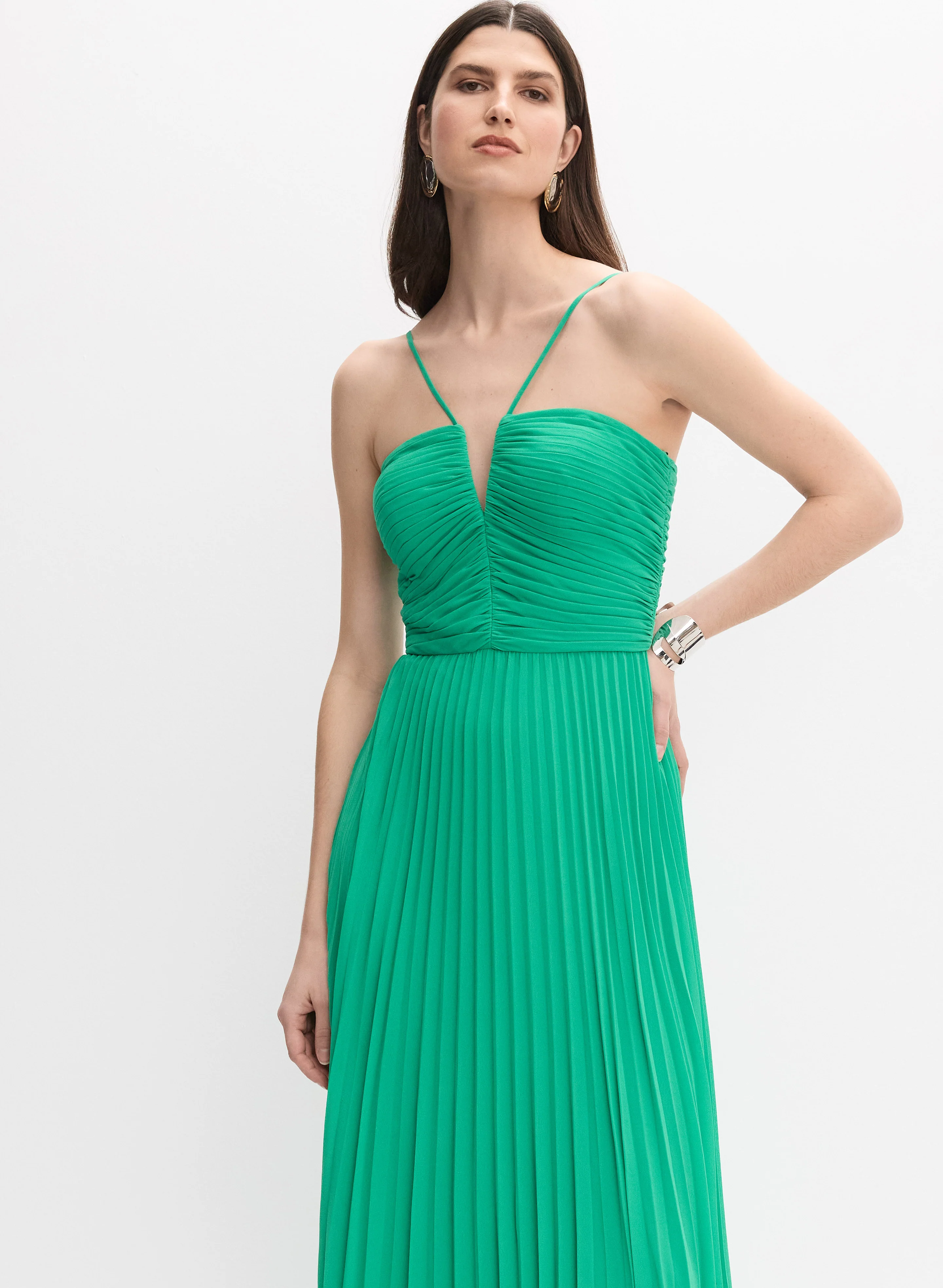 Pleated Maxi Dress - Image 4