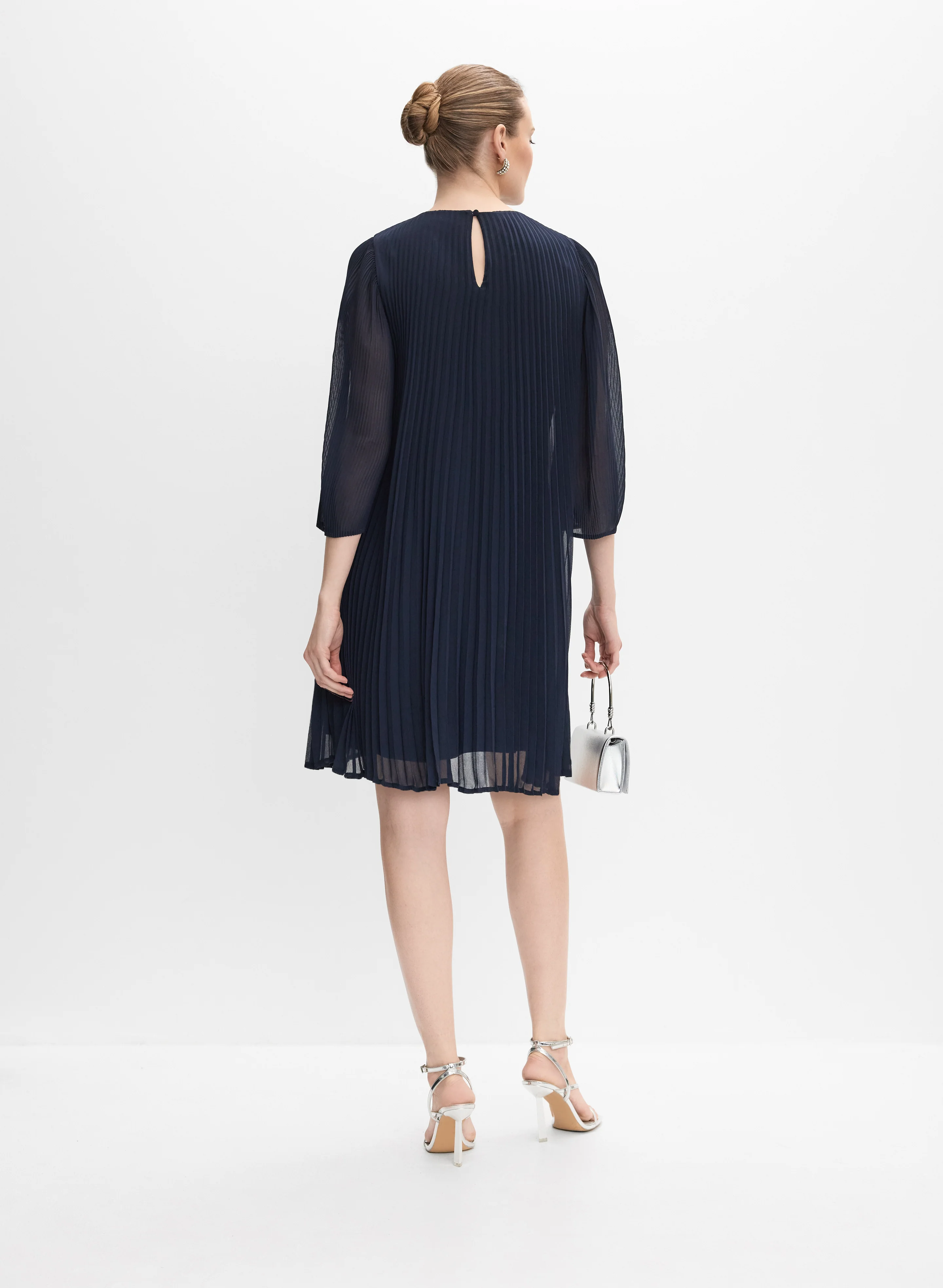 Plissé Chiffon Dress - Image 5