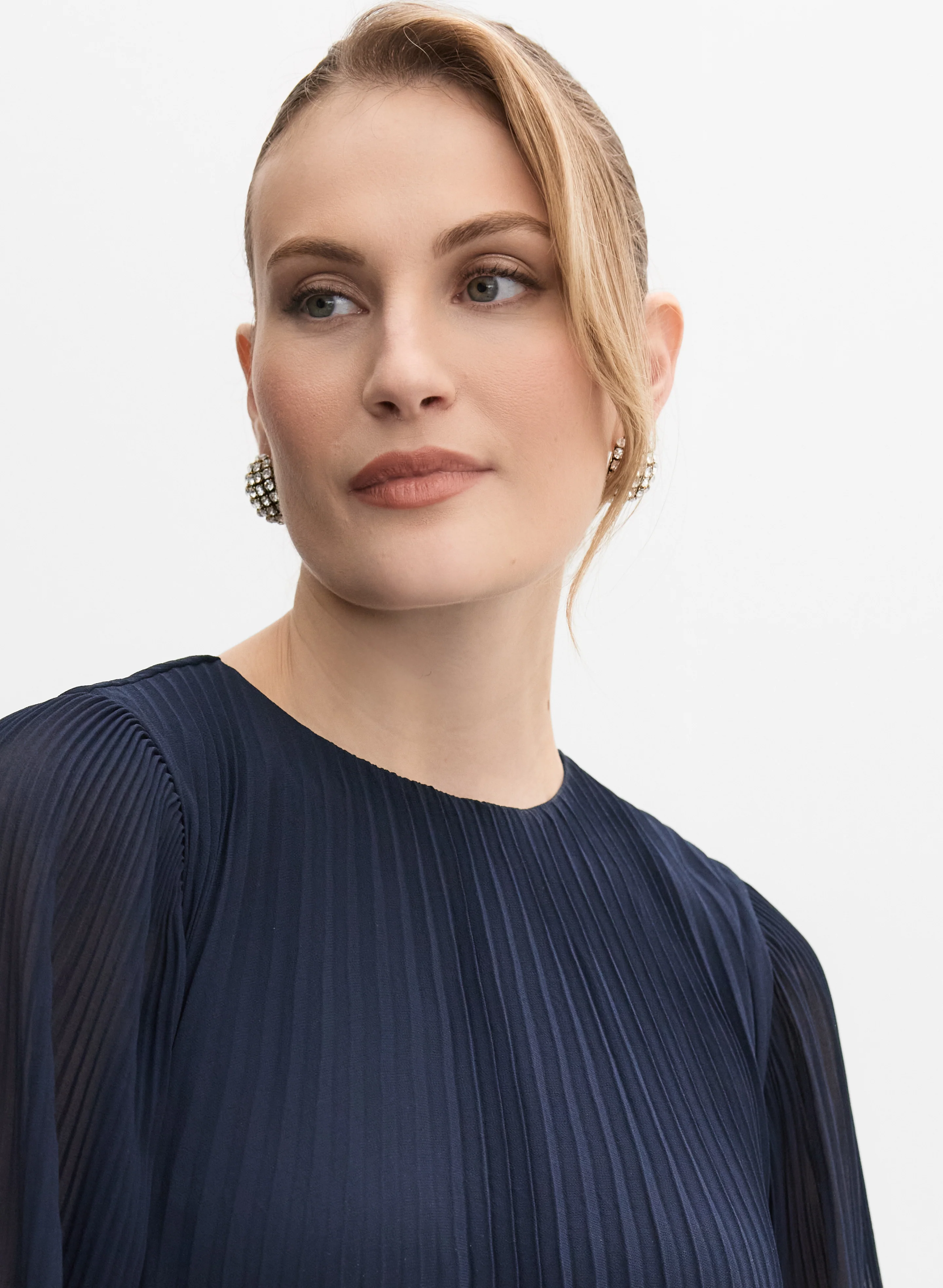 Plissé Chiffon Dress - Image 7