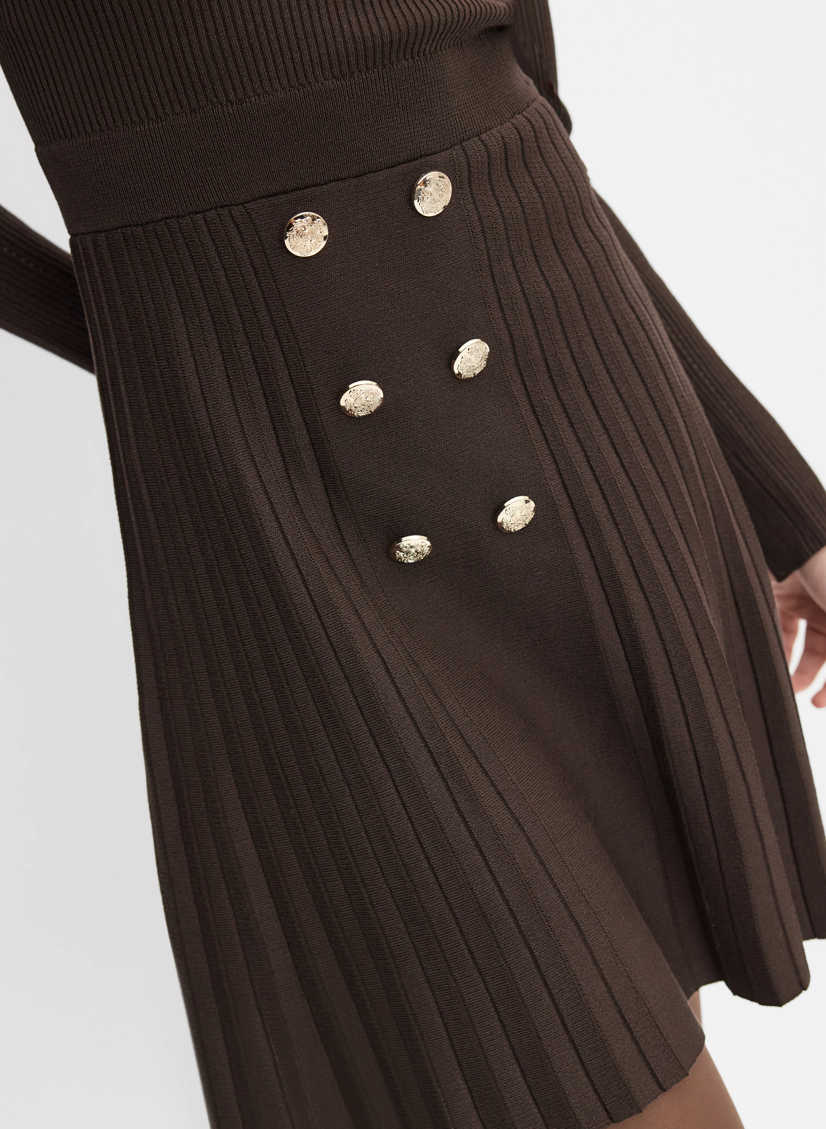 Pointelle Detail Sweater Dress - Image 3