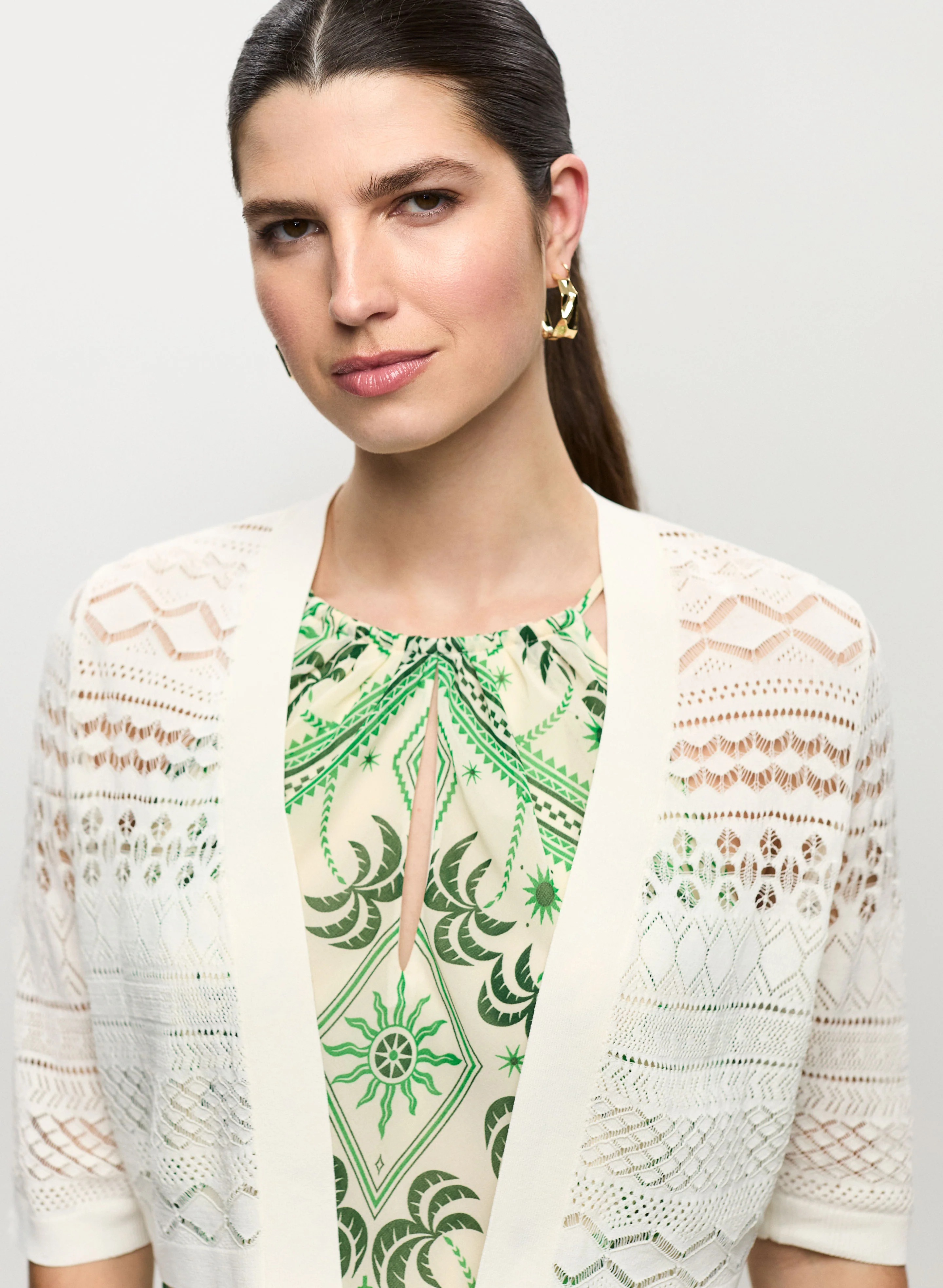 Pointelle Knit Bolero - Image 2
