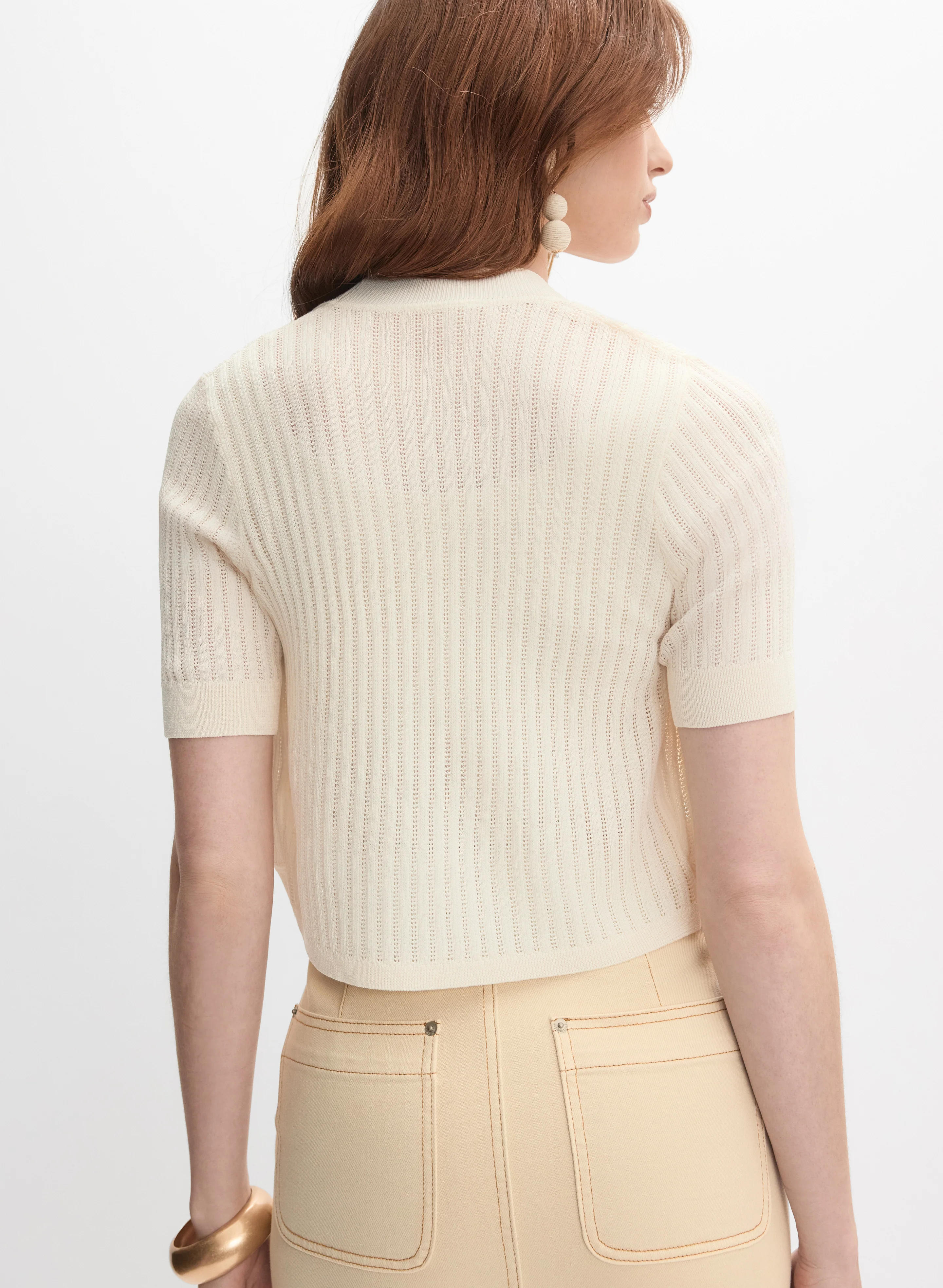 Pointelle Knit Bolero - Image 4