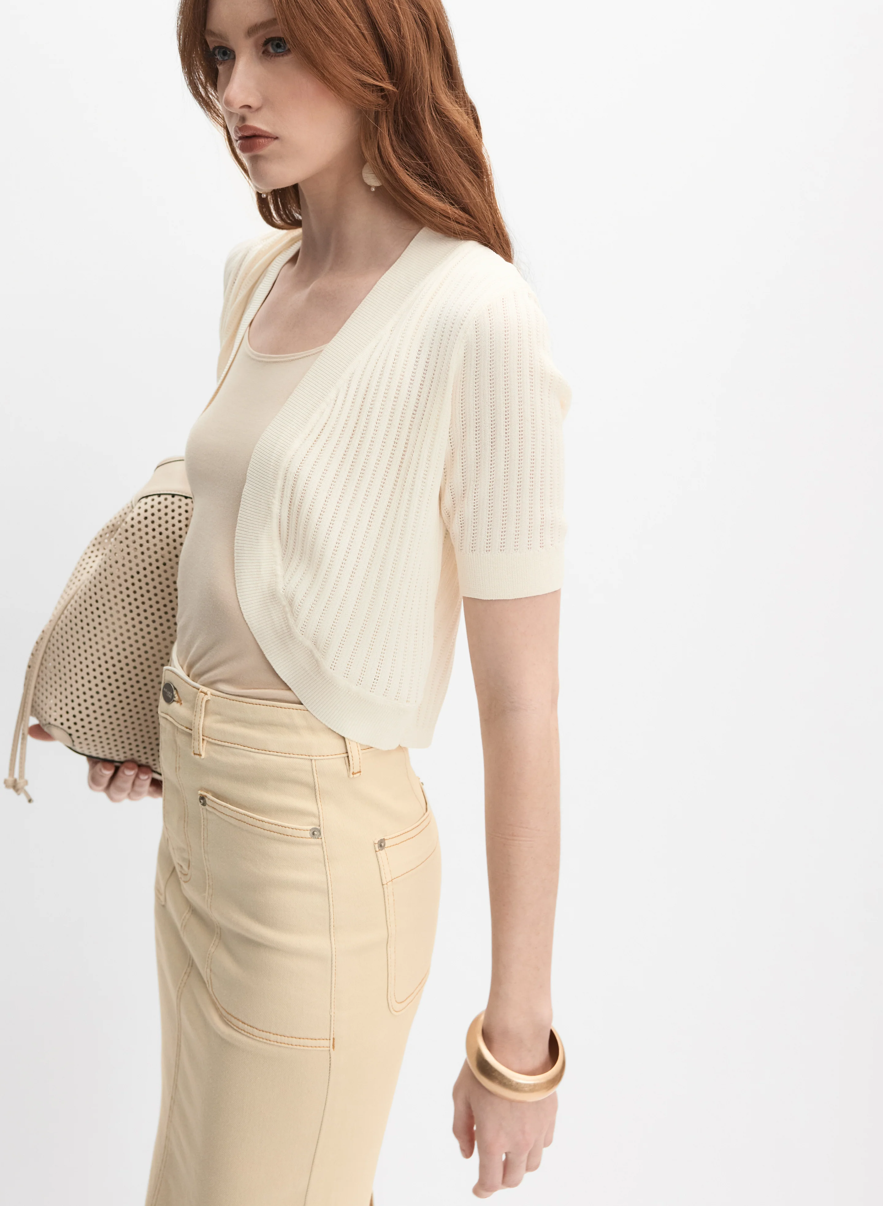 Pointelle Knit Bolero - Image 5