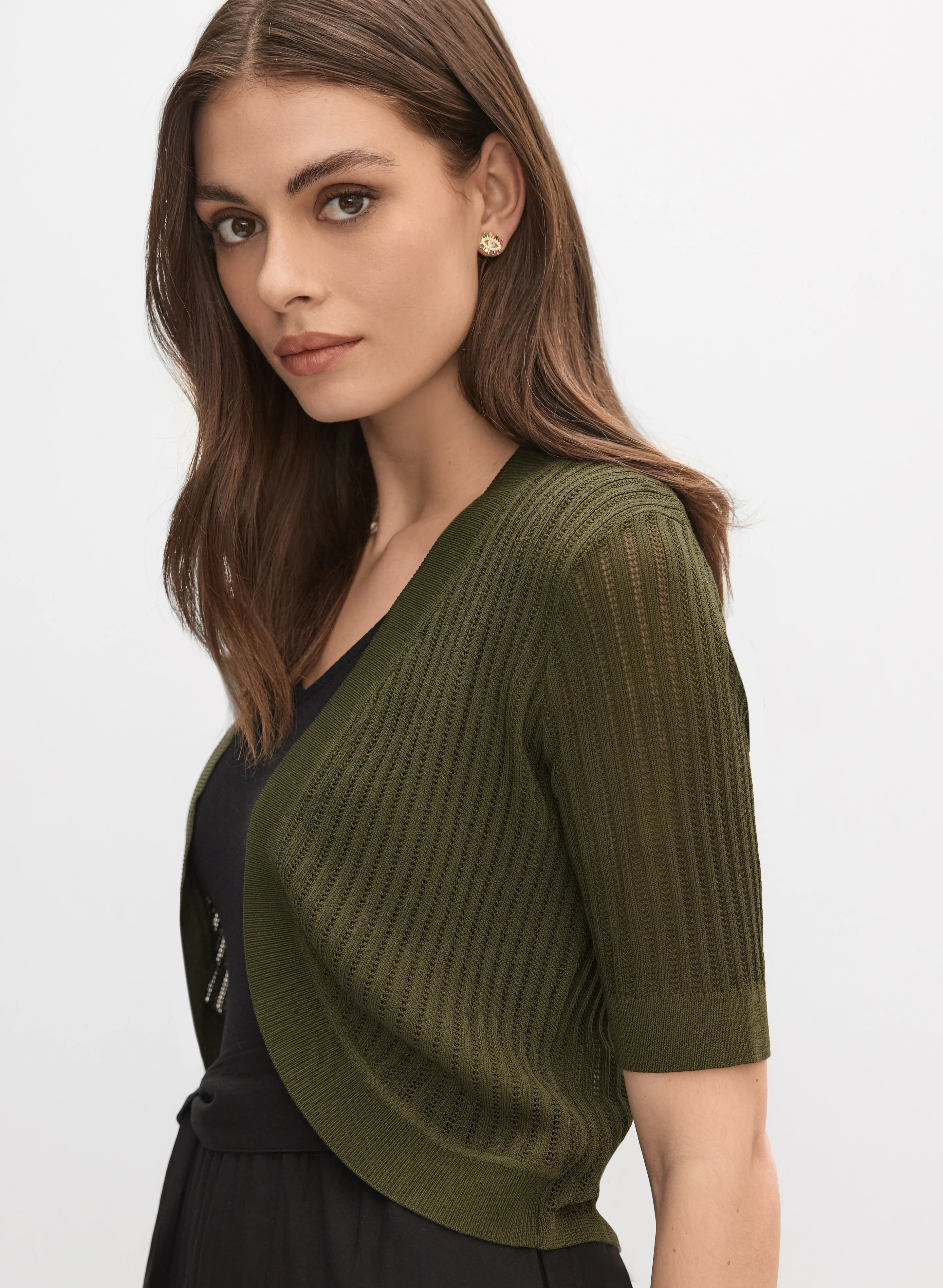 Pointelle Knit Bolero - Image 4