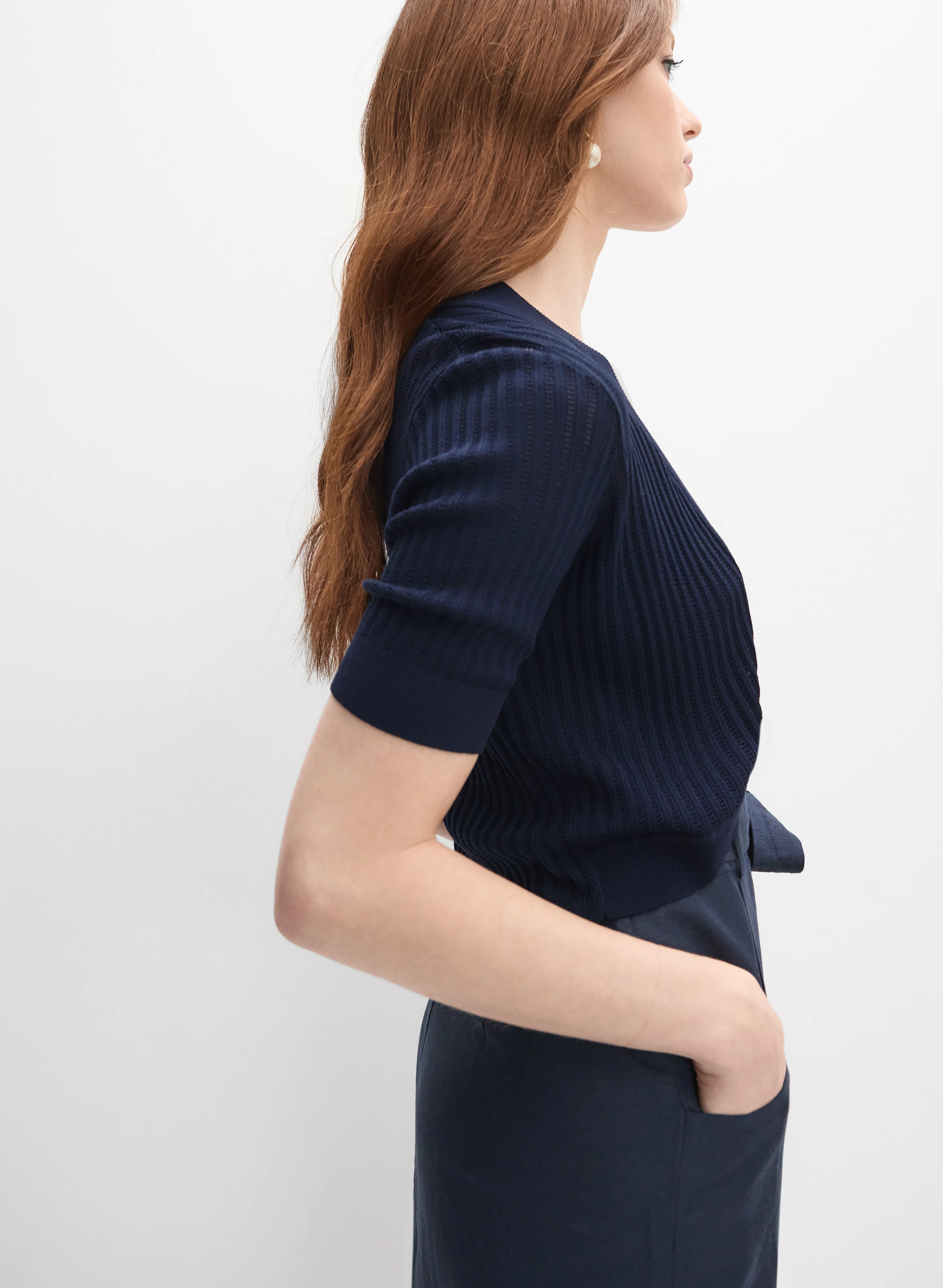 Pointelle Knit Bolero - Image 5