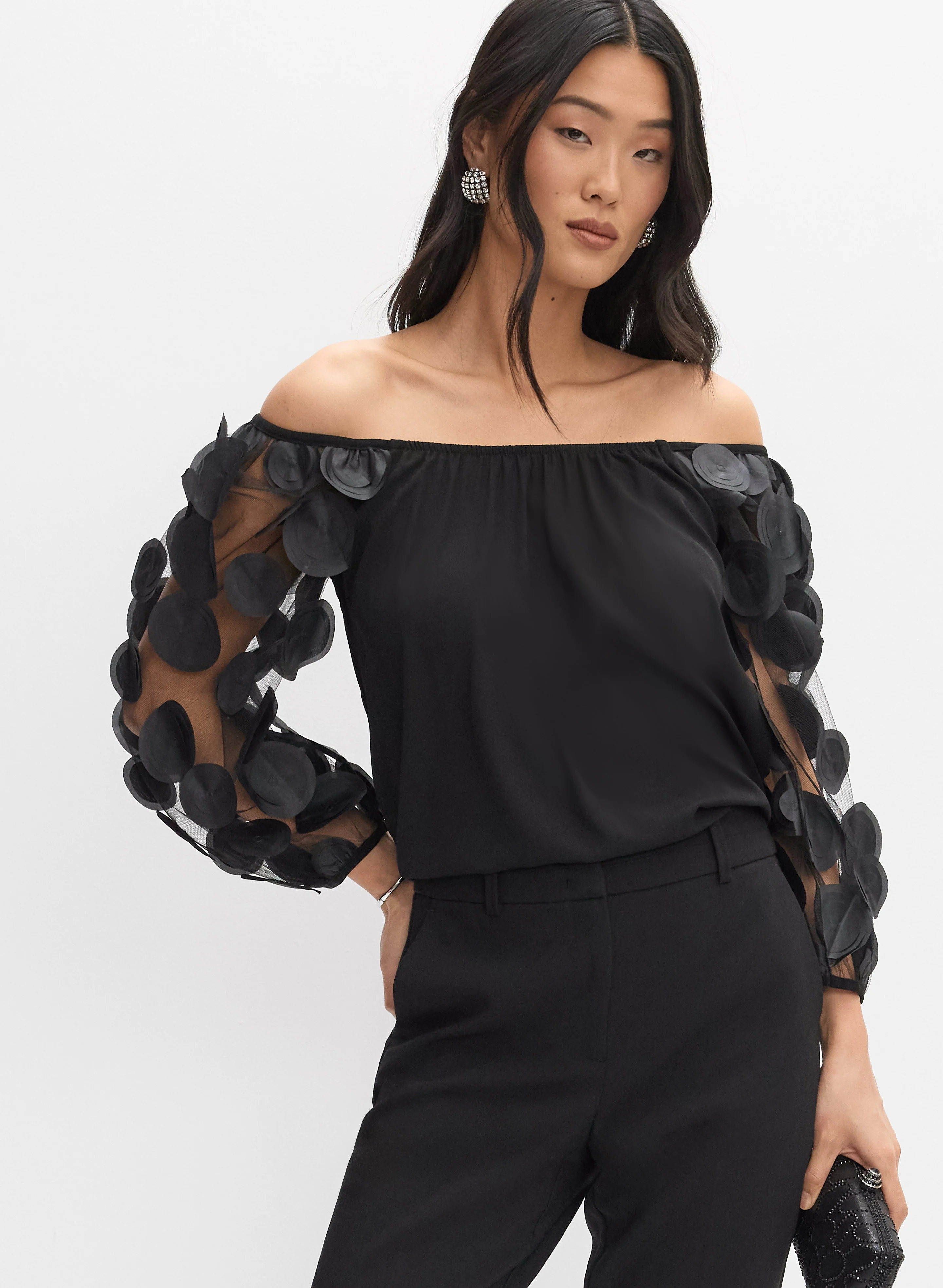 Polka Dot Applique Top