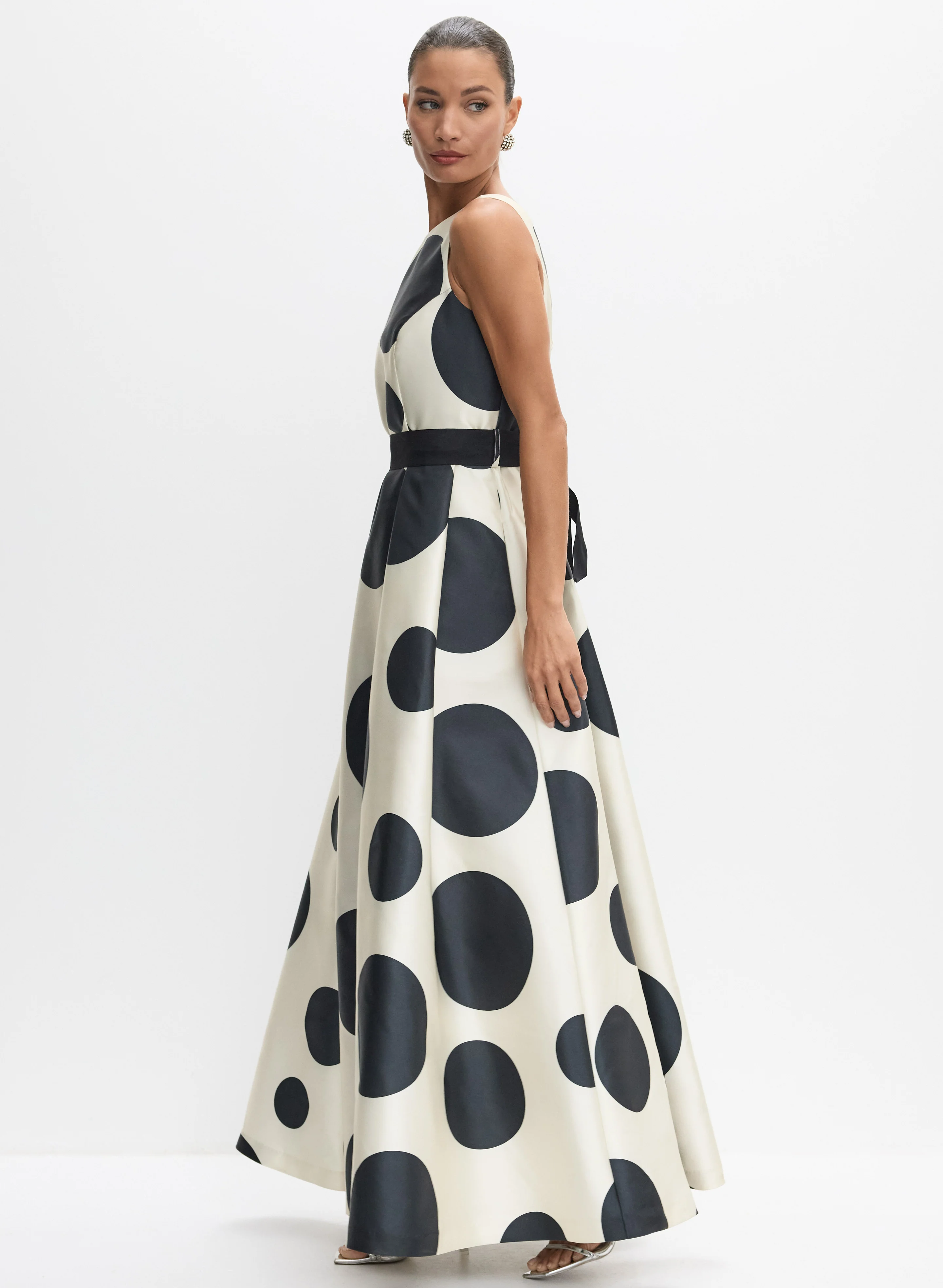 Polka Dot Mikado Dress - Image 7