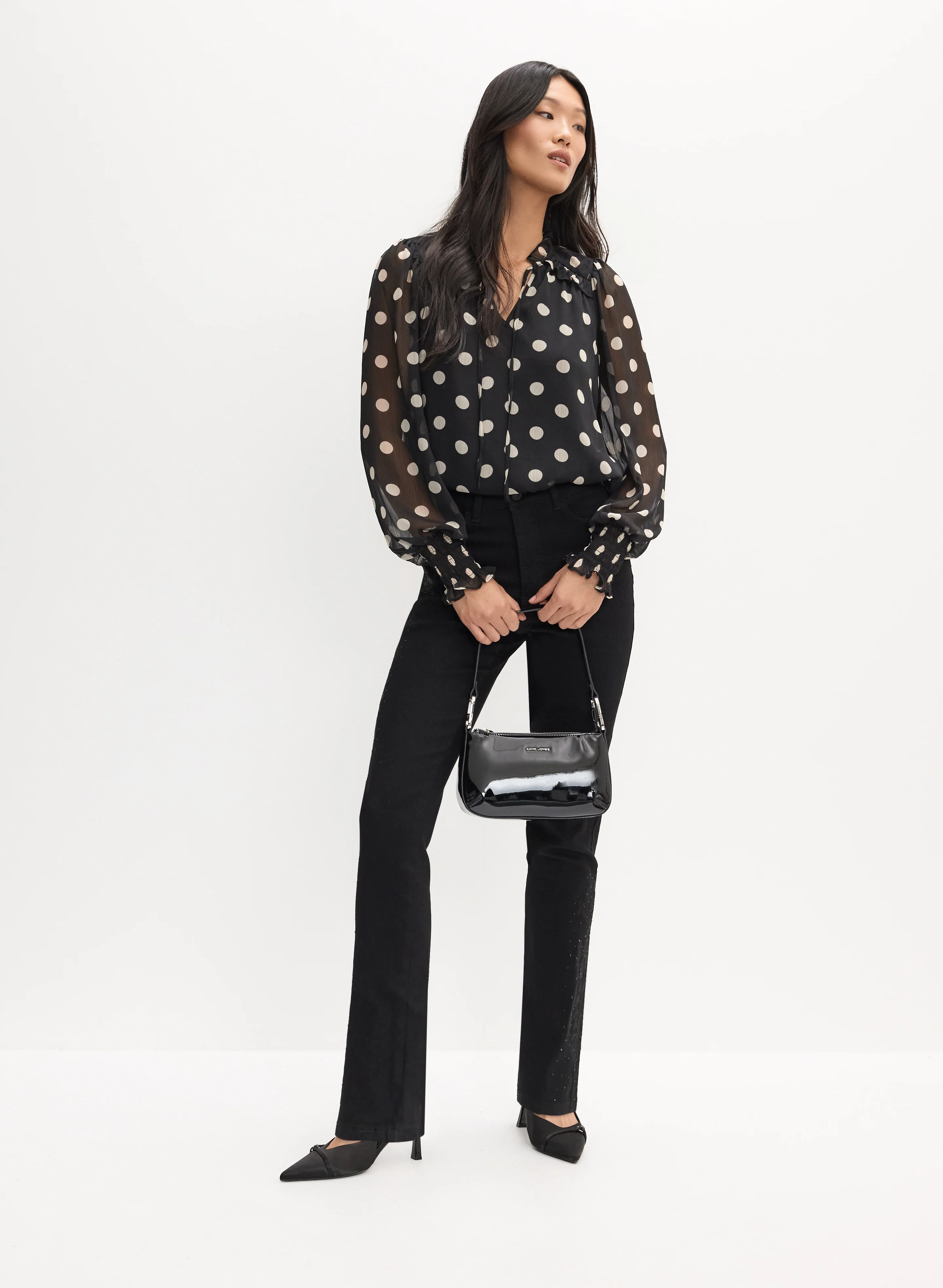 Polka Dot Print Blouse - Image 3
