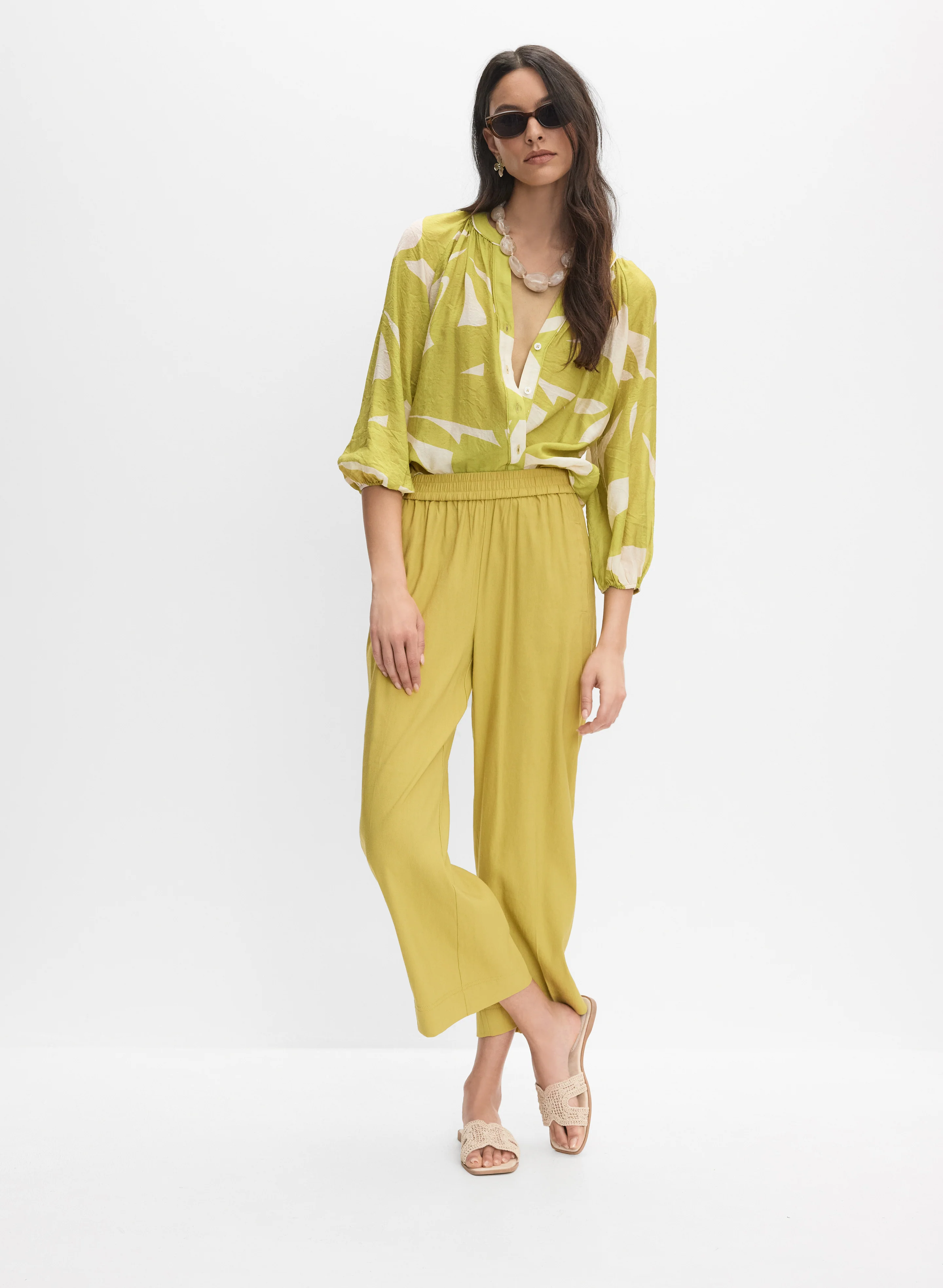 Printed Button-Down Blouse - Image 3