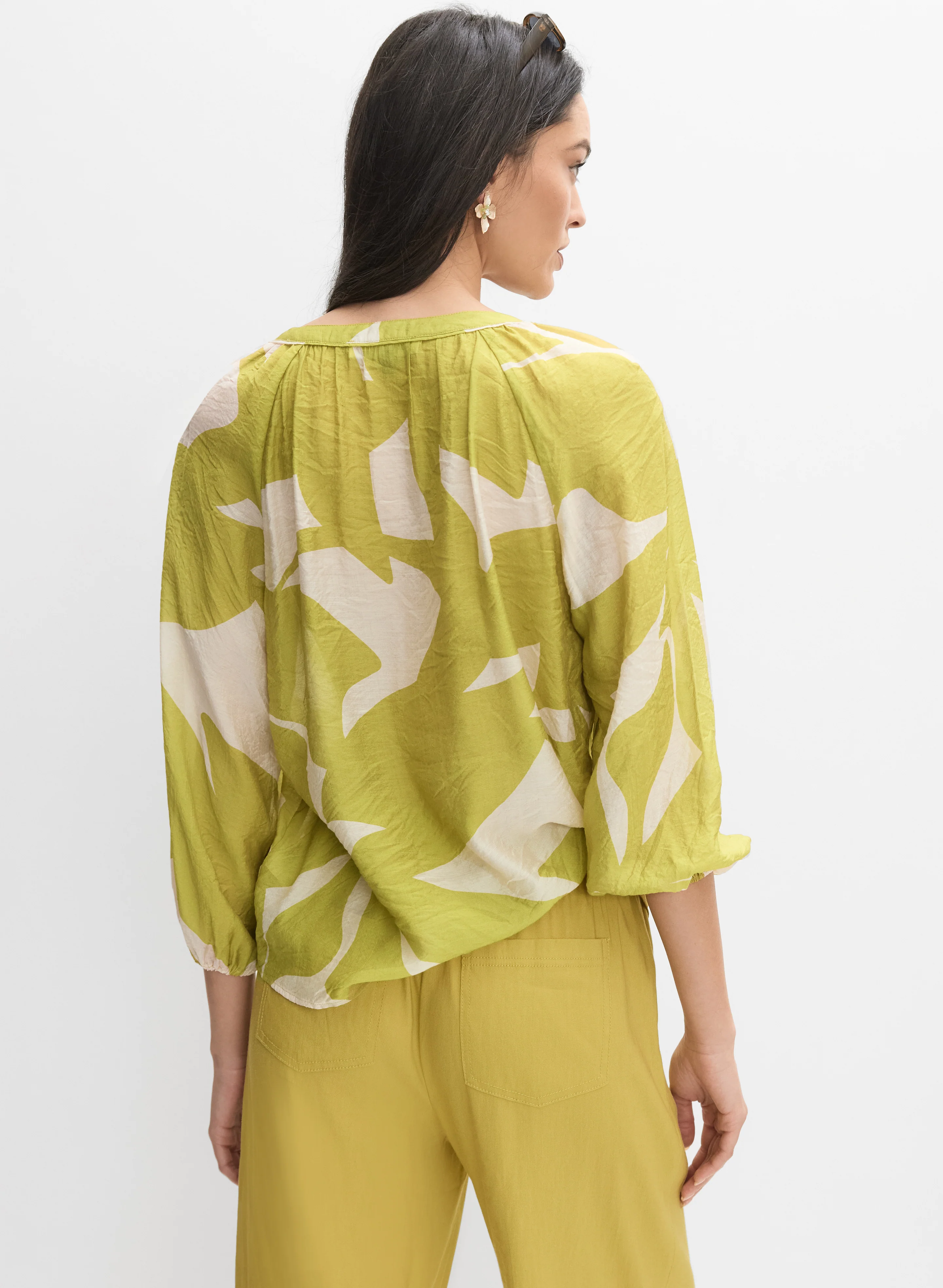 Printed Button-Down Blouse - Image 4