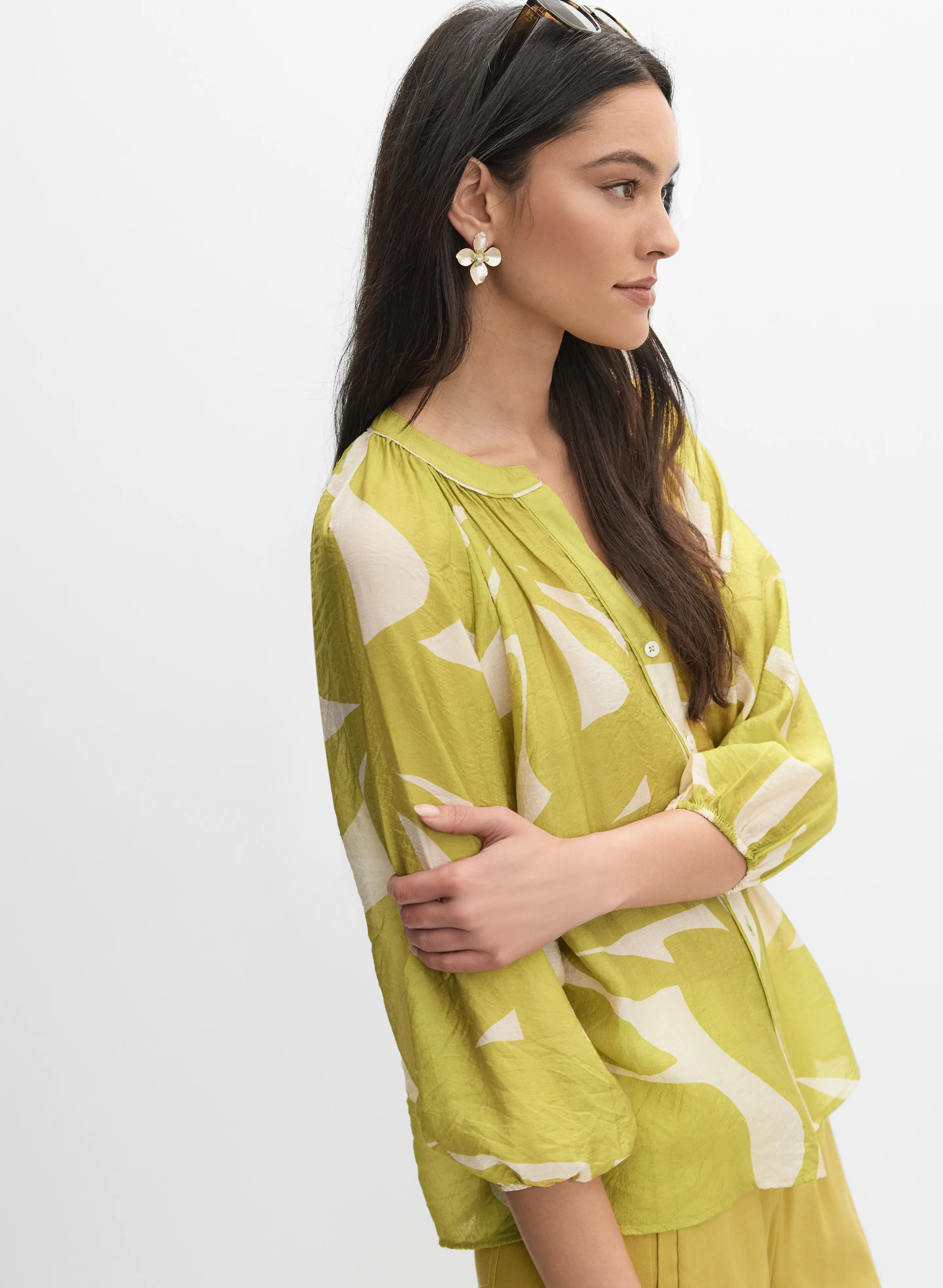 Printed Button-Down Blouse - Image 5