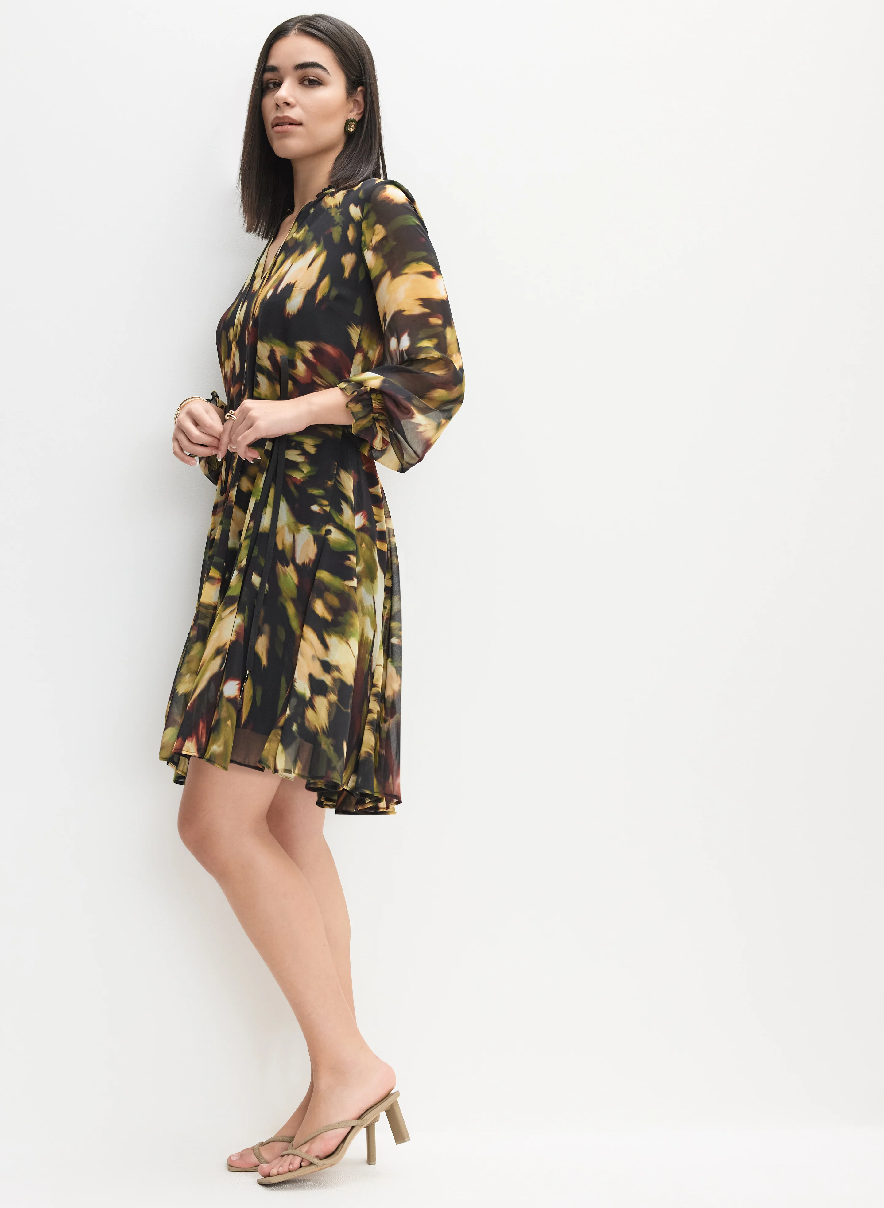 Printed Chiffon Dress - Image 8