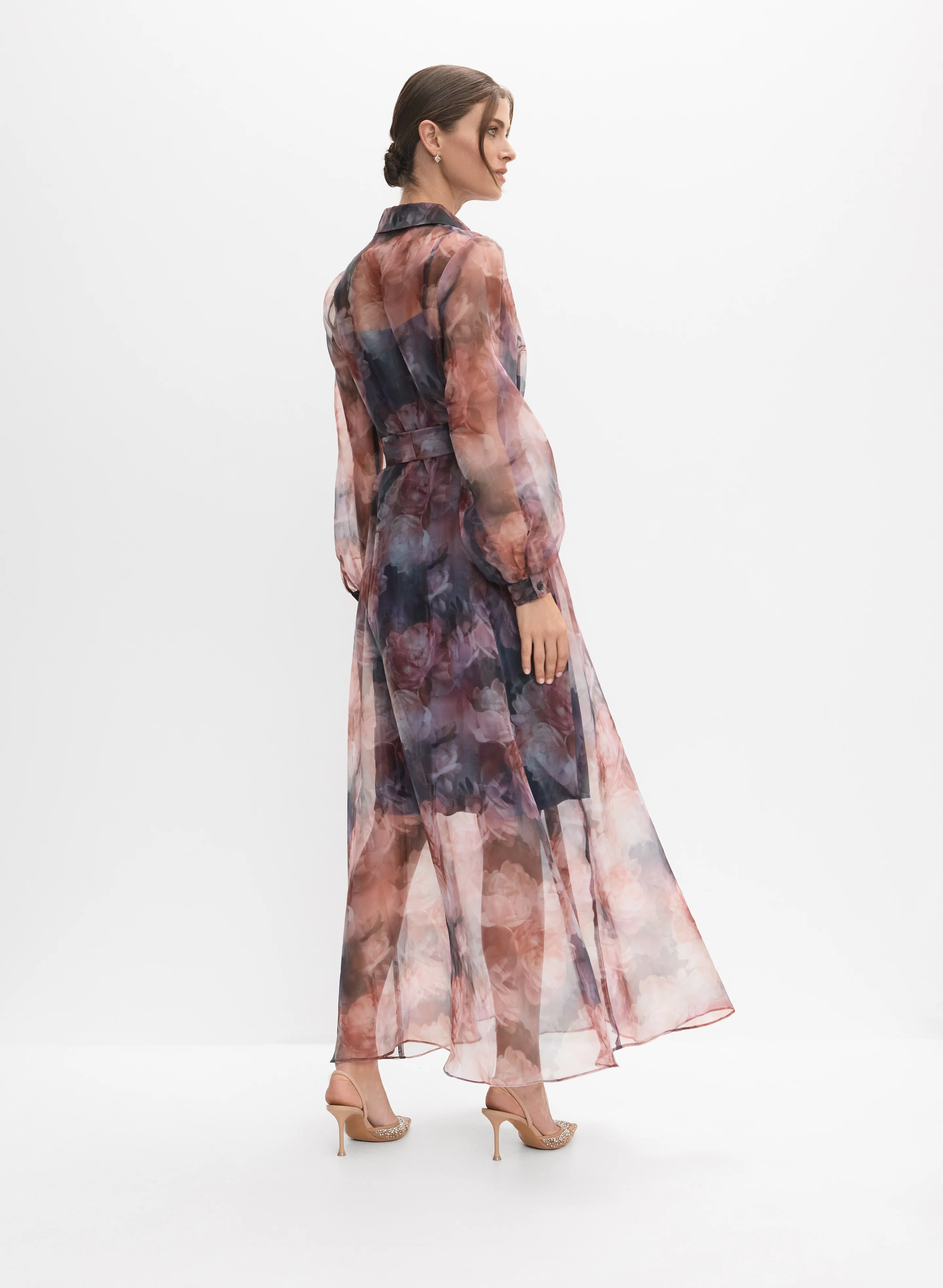 Printed Organza Dress - Image 4