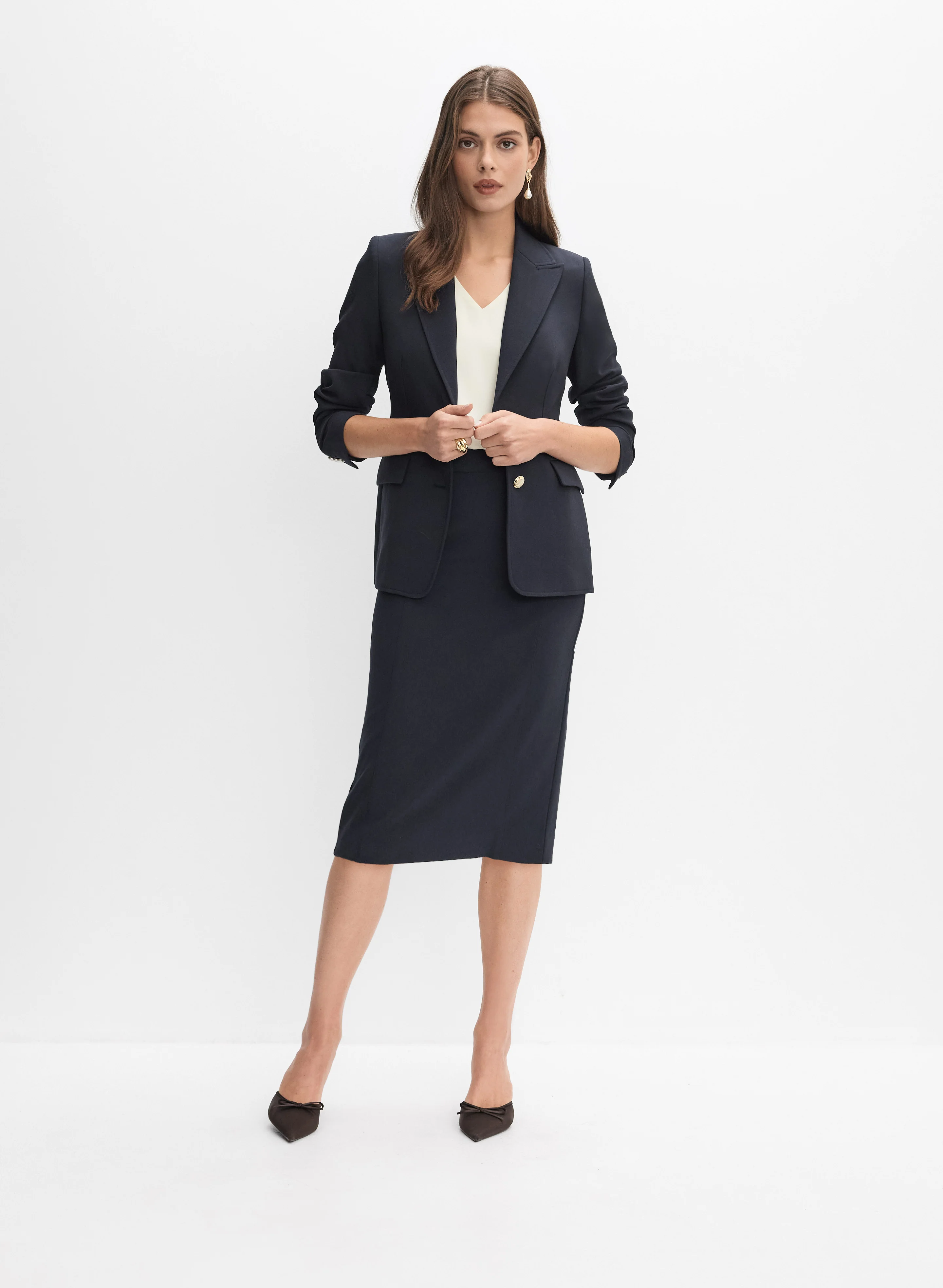 Pull-On Pencil Skirt - Image 3