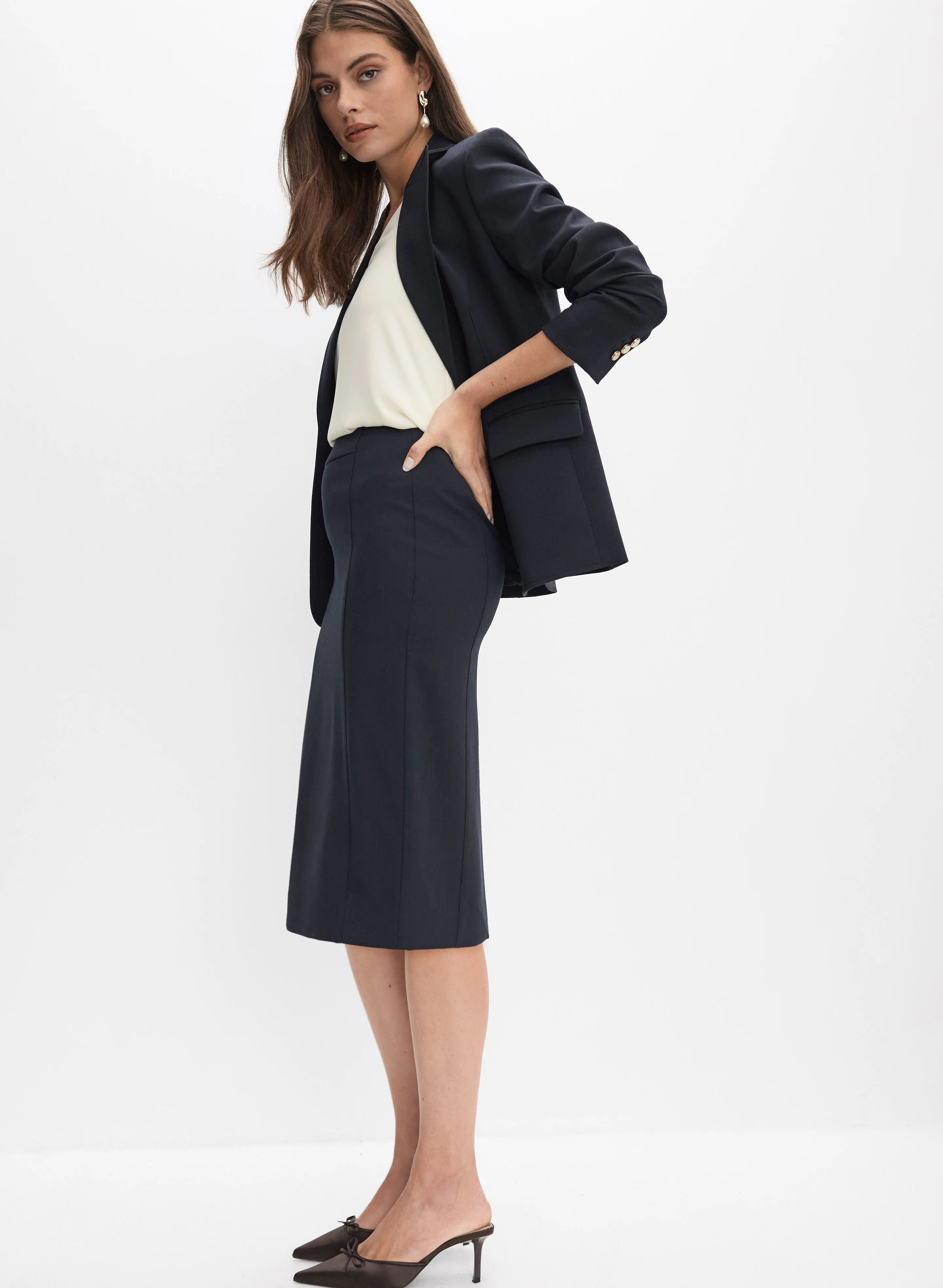 Pull-On Pencil Skirt - Image 5