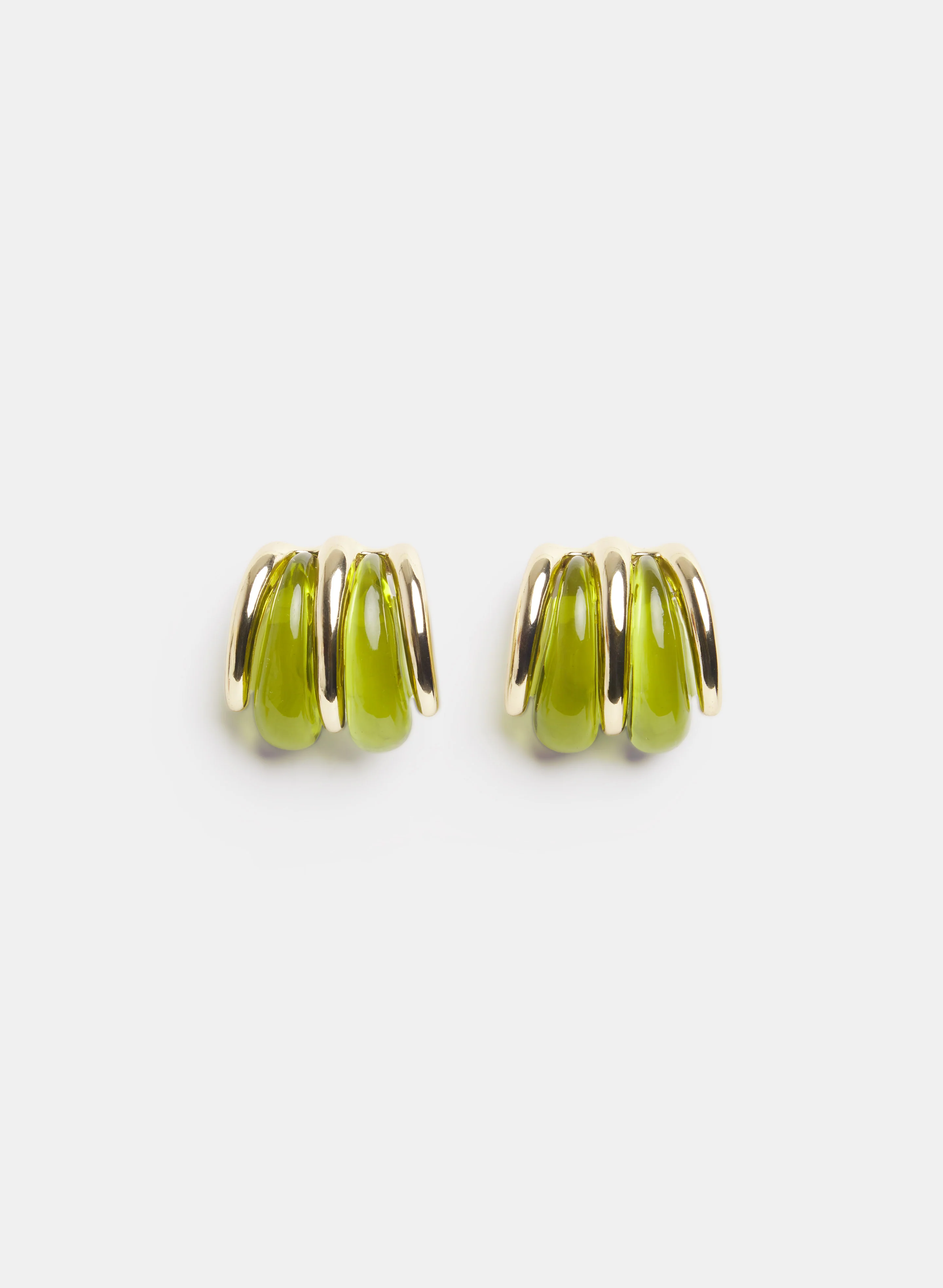 Resin Button Earrings