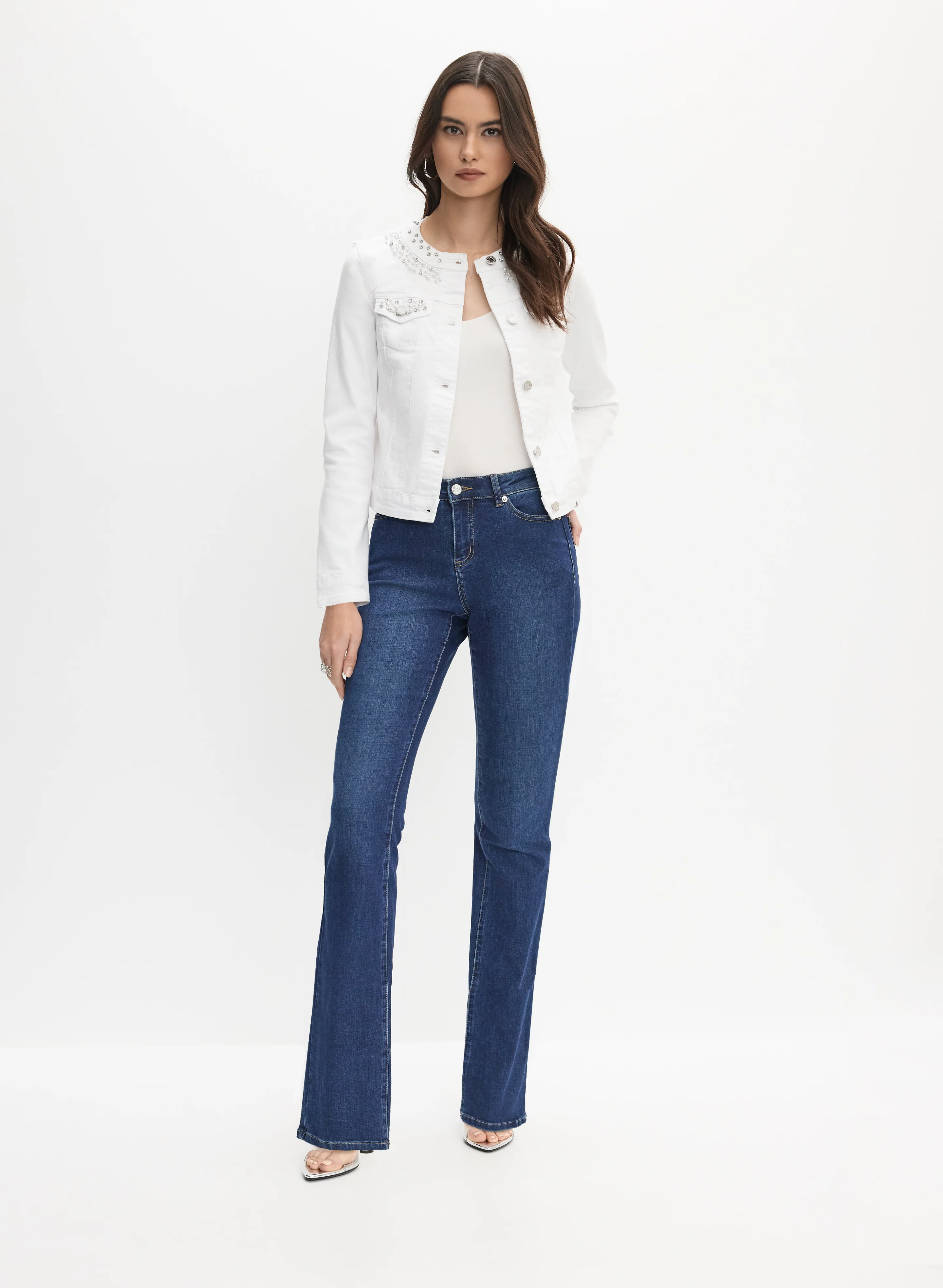 Joseph Ribkoff - Rhinestone Denim Jacket - Image 3