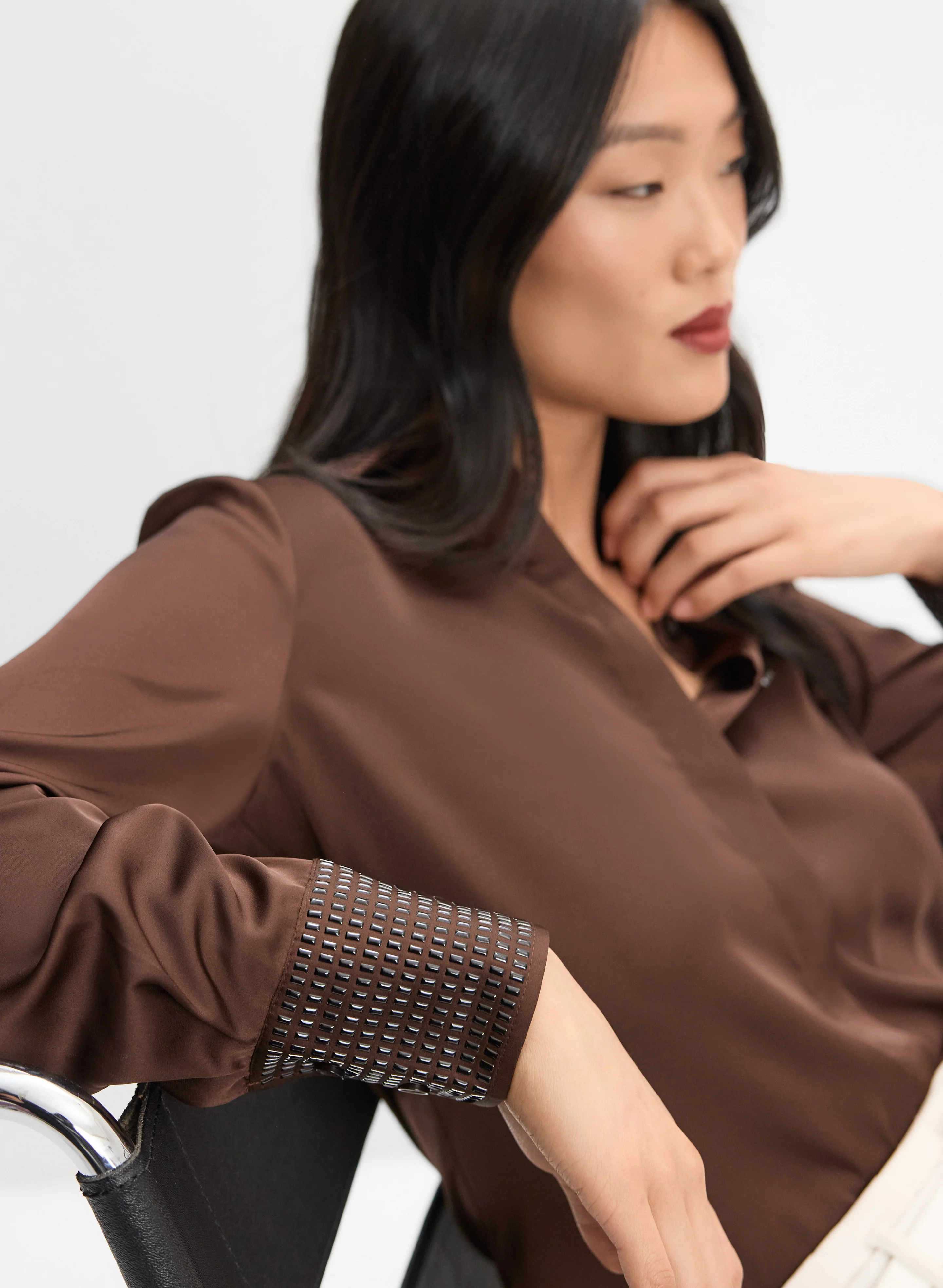 Rhinestone Detail Blouse - Image 2