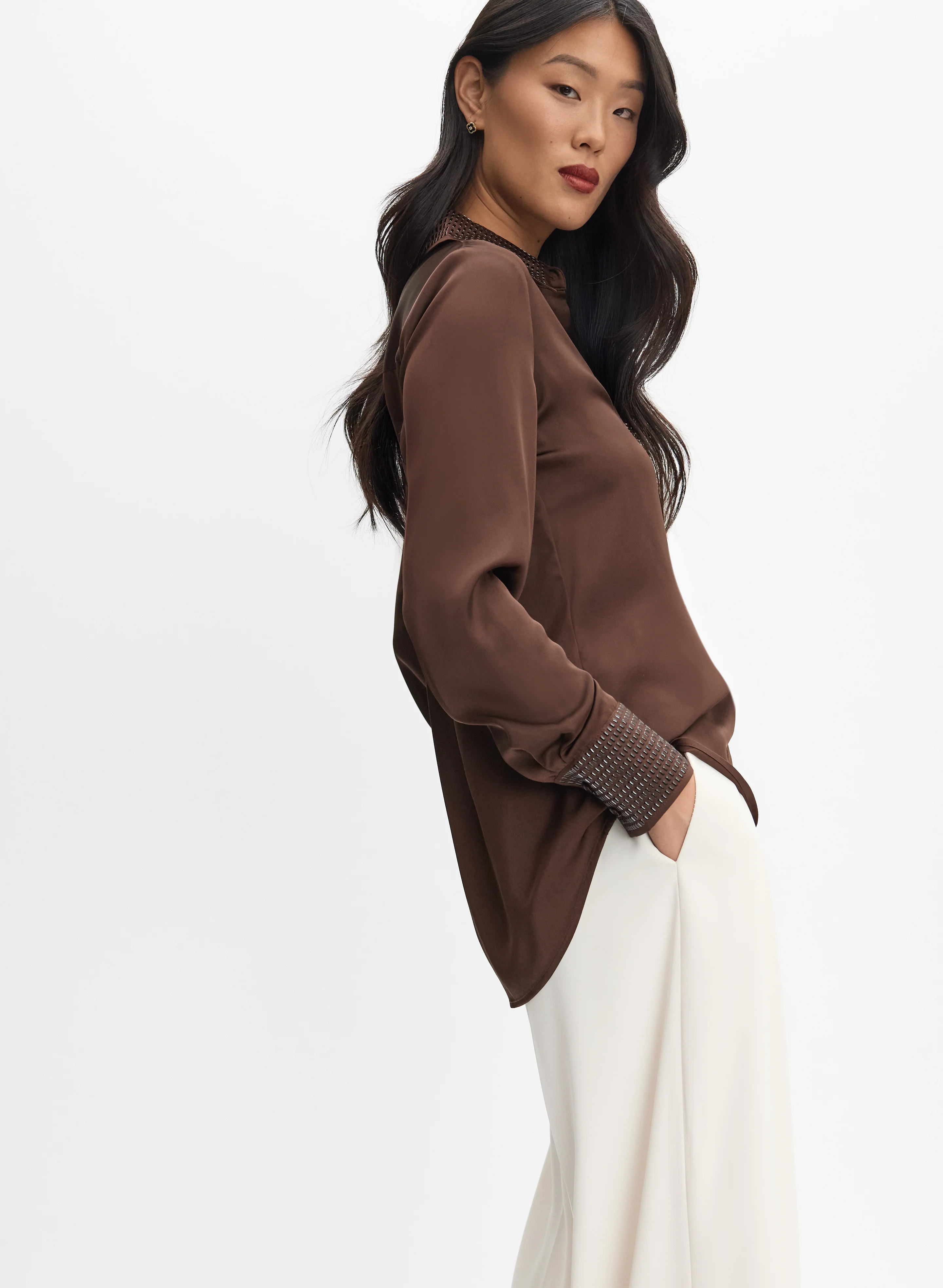 Rhinestone Detail Blouse - Image 5