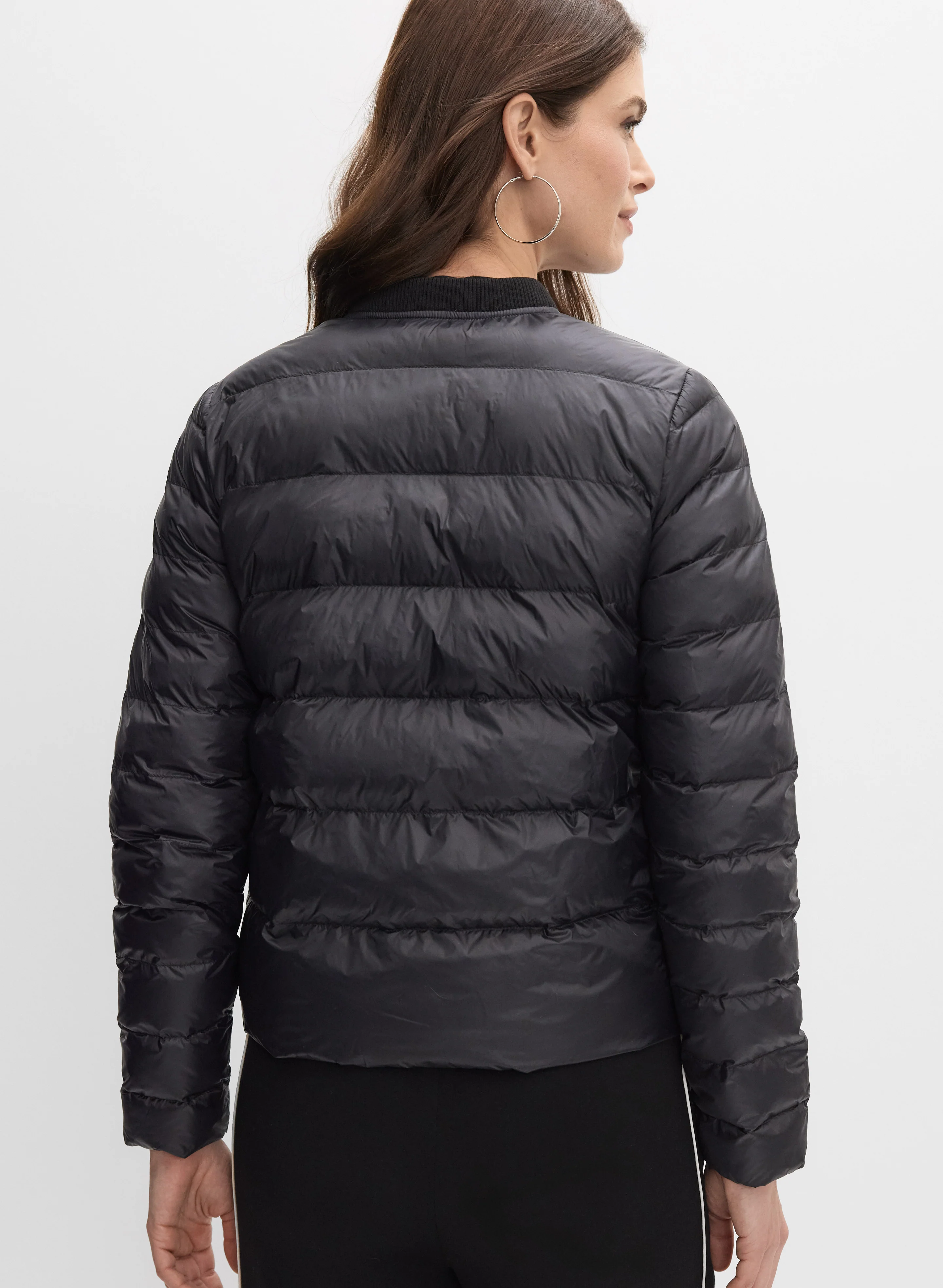 Rhinestone Detail Puffer Coat - Image 4