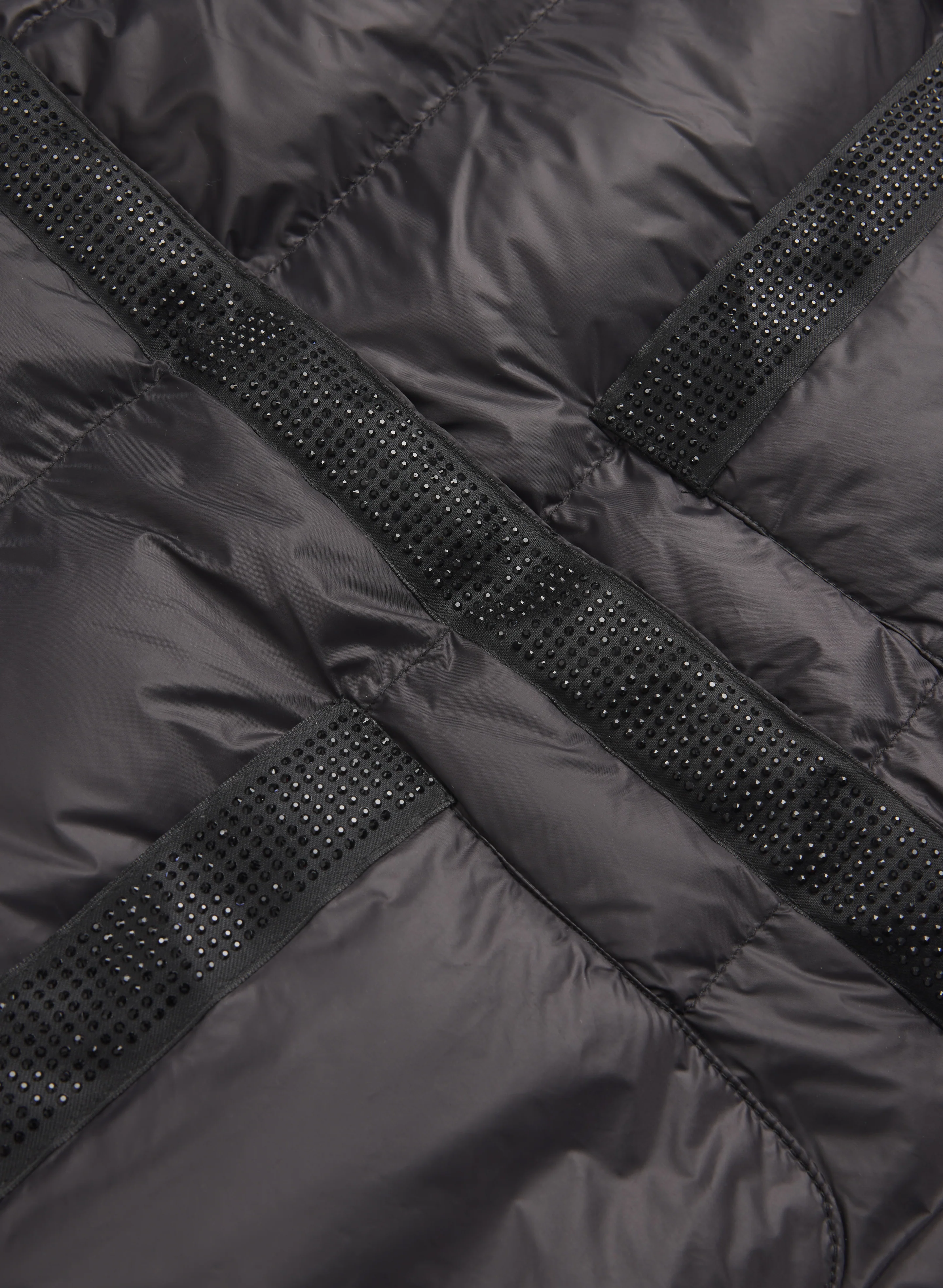 Rhinestone Detail Puffer Coat - Image 7
