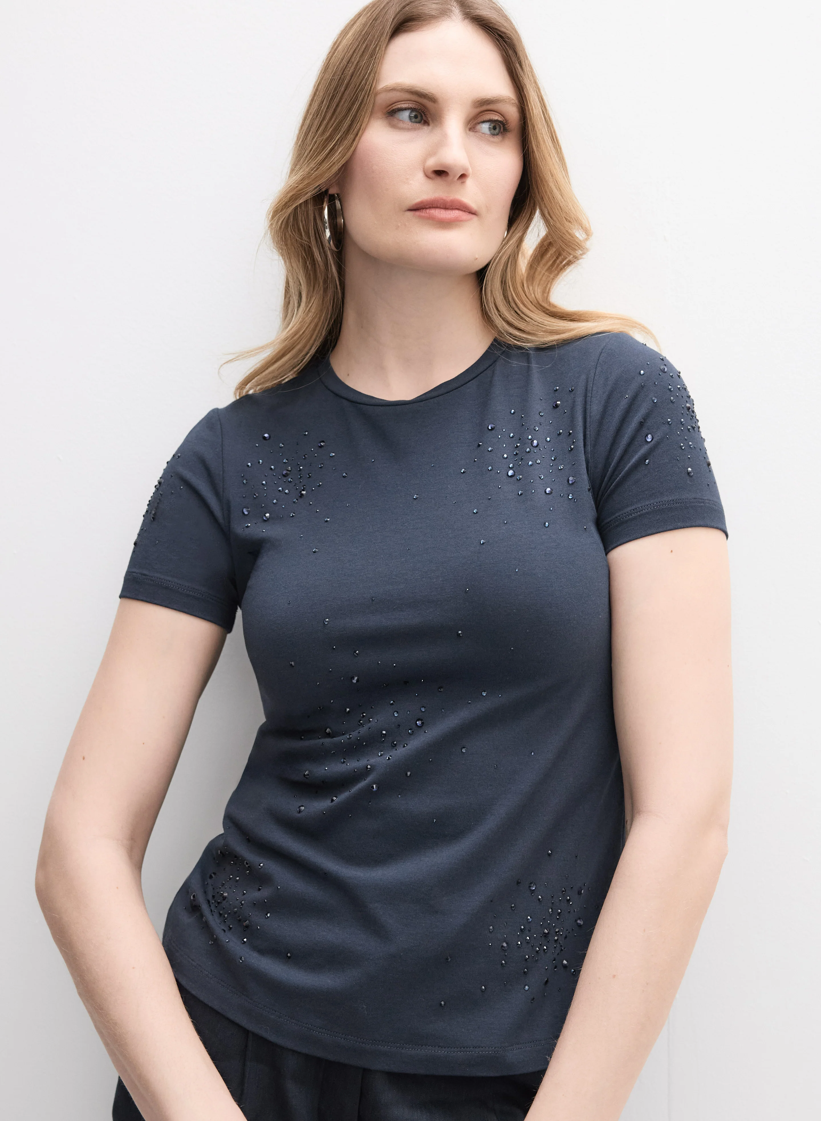 Rhinestone Detail T-Shirt - Image 5