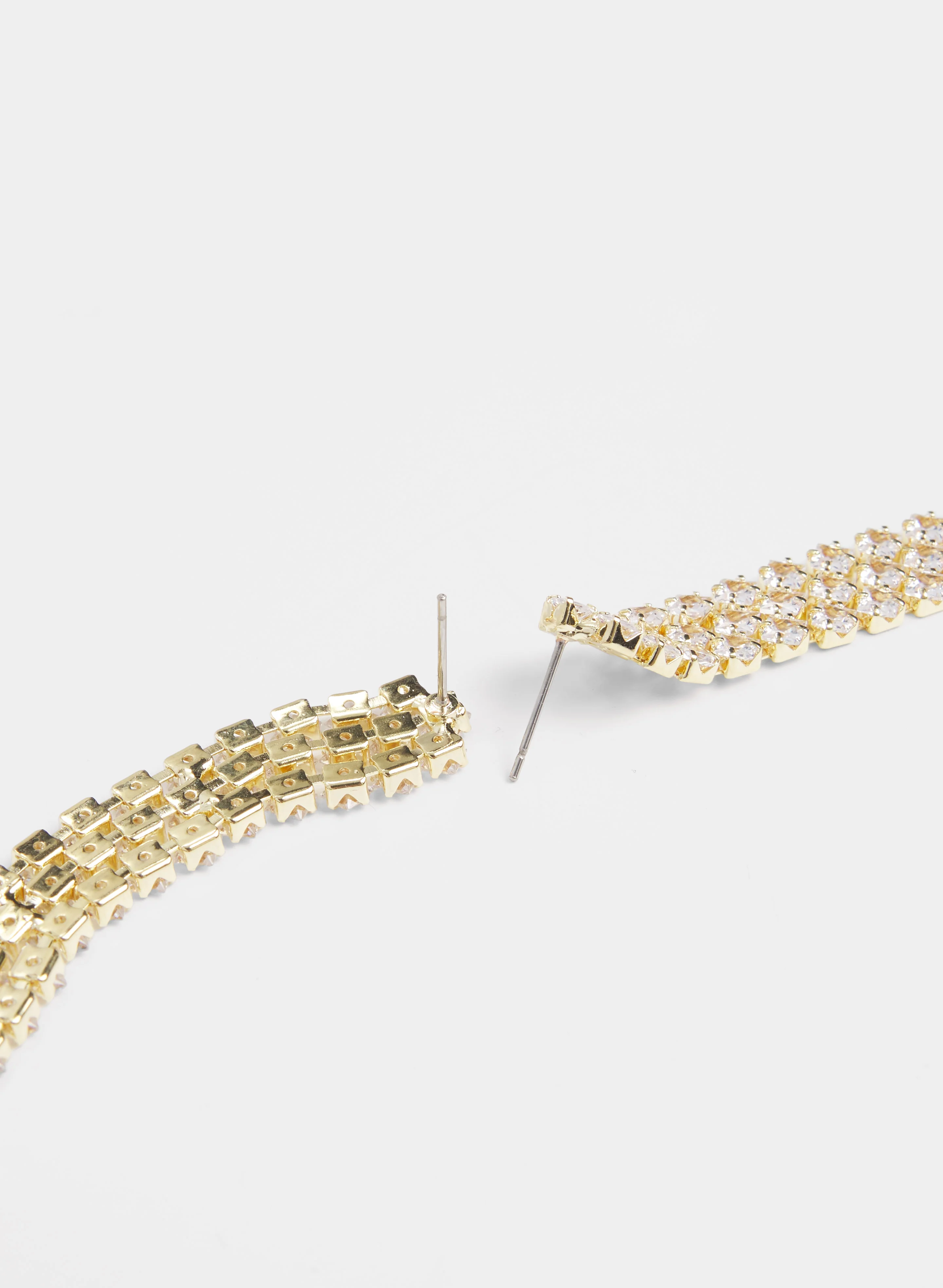 Rhinestone Drop Earrings - Image 2