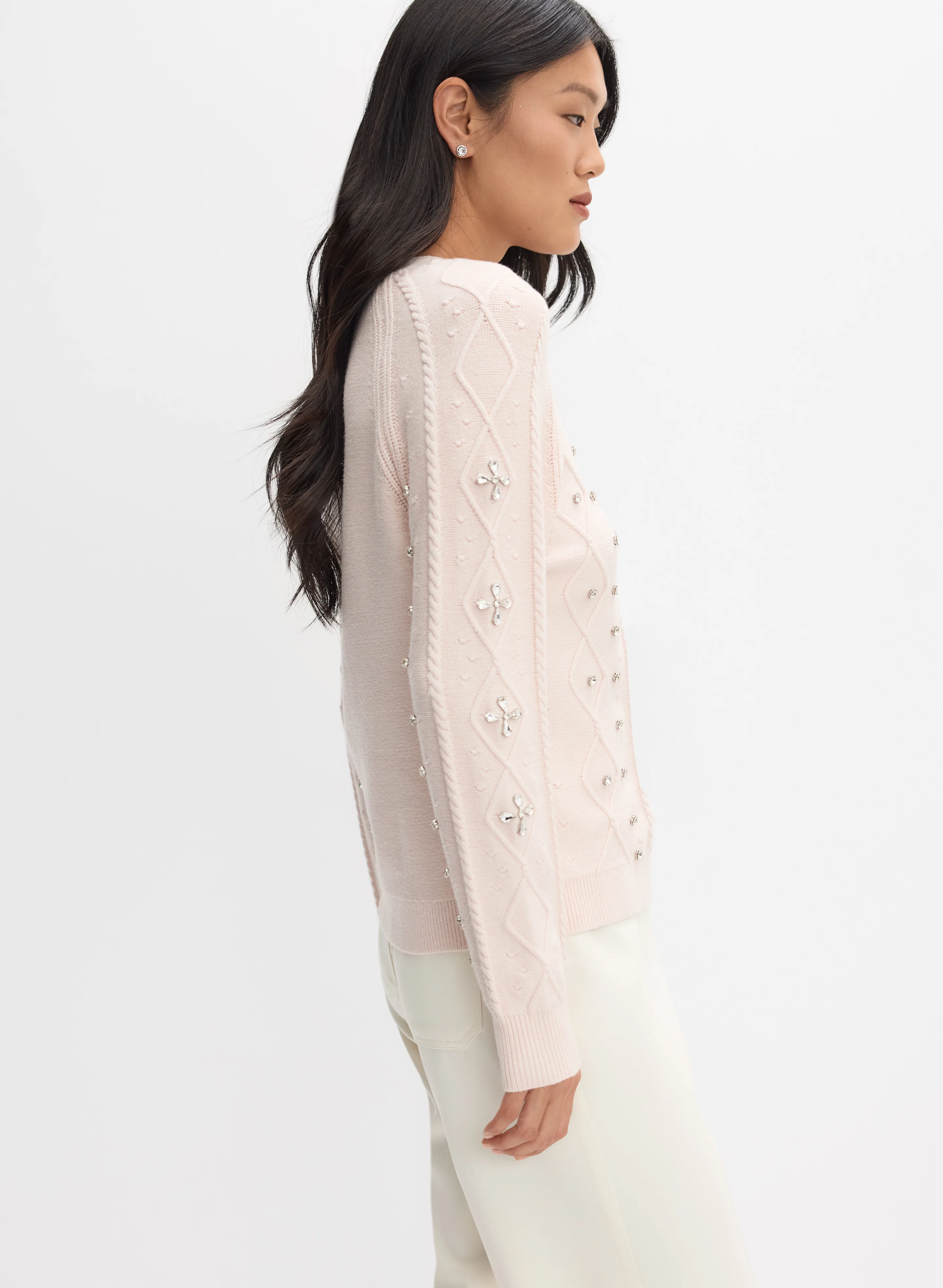 Rhinestone Knit Pullover - Image 5