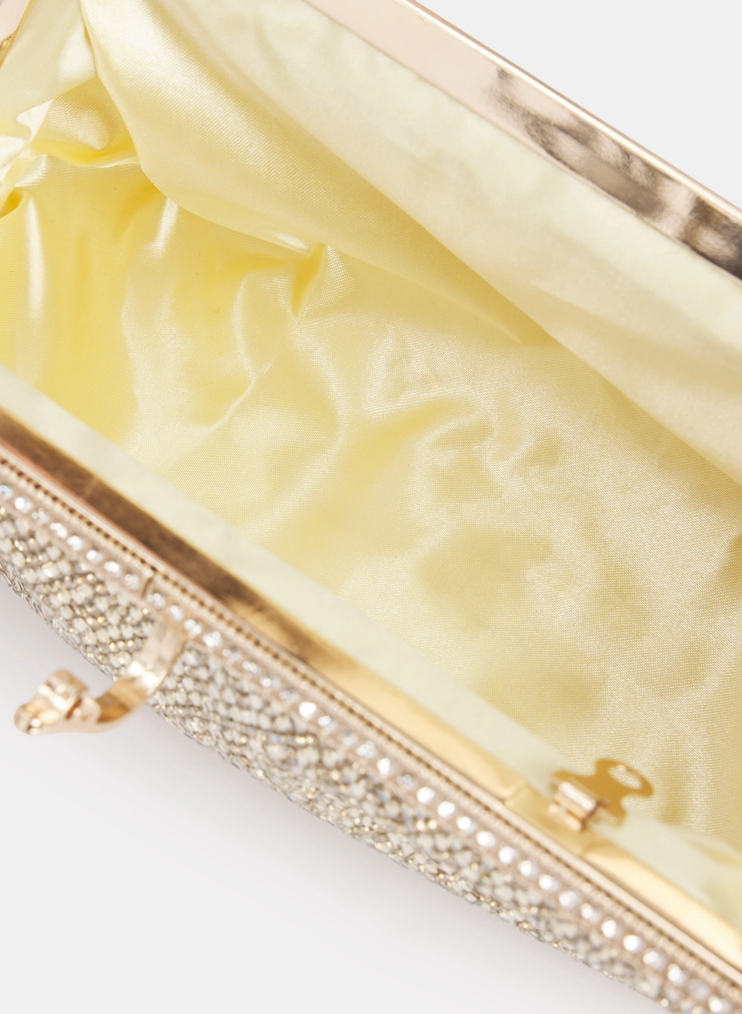Rhinestone Metallic Clutch - Image 4