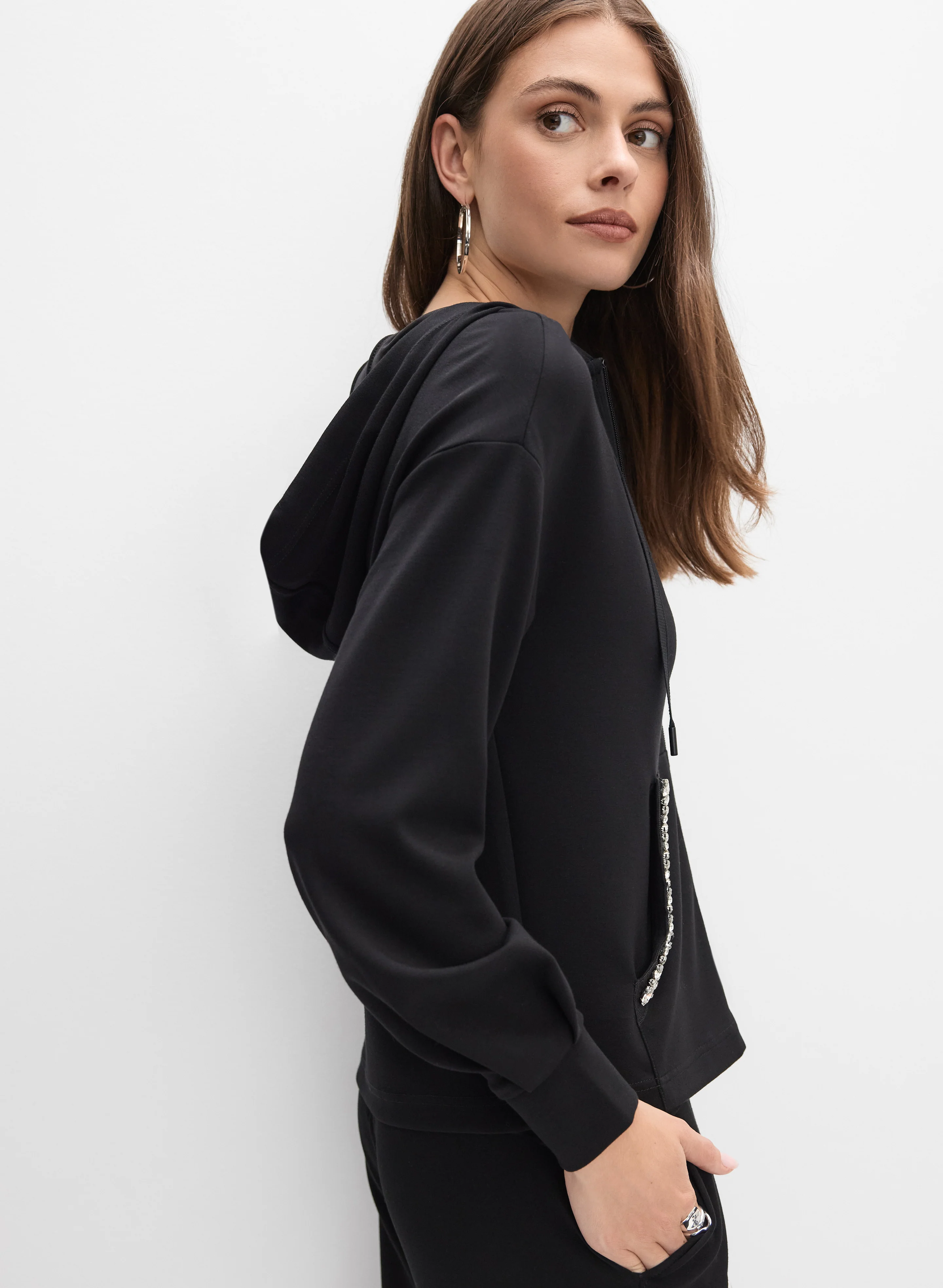 Rhinestone Trim Jacket - Image 7