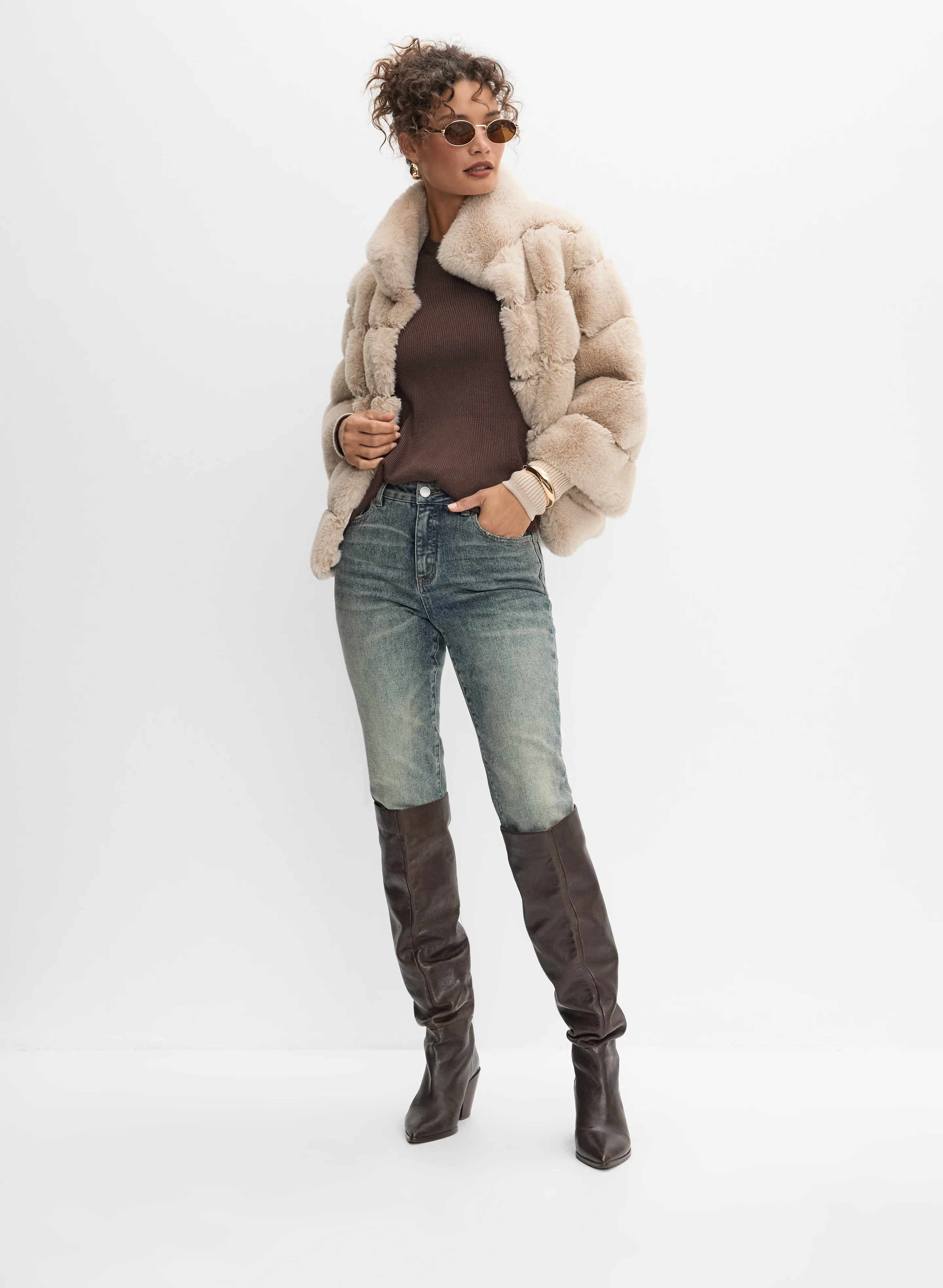 Rib Knit Peplum Sweater - Image 8