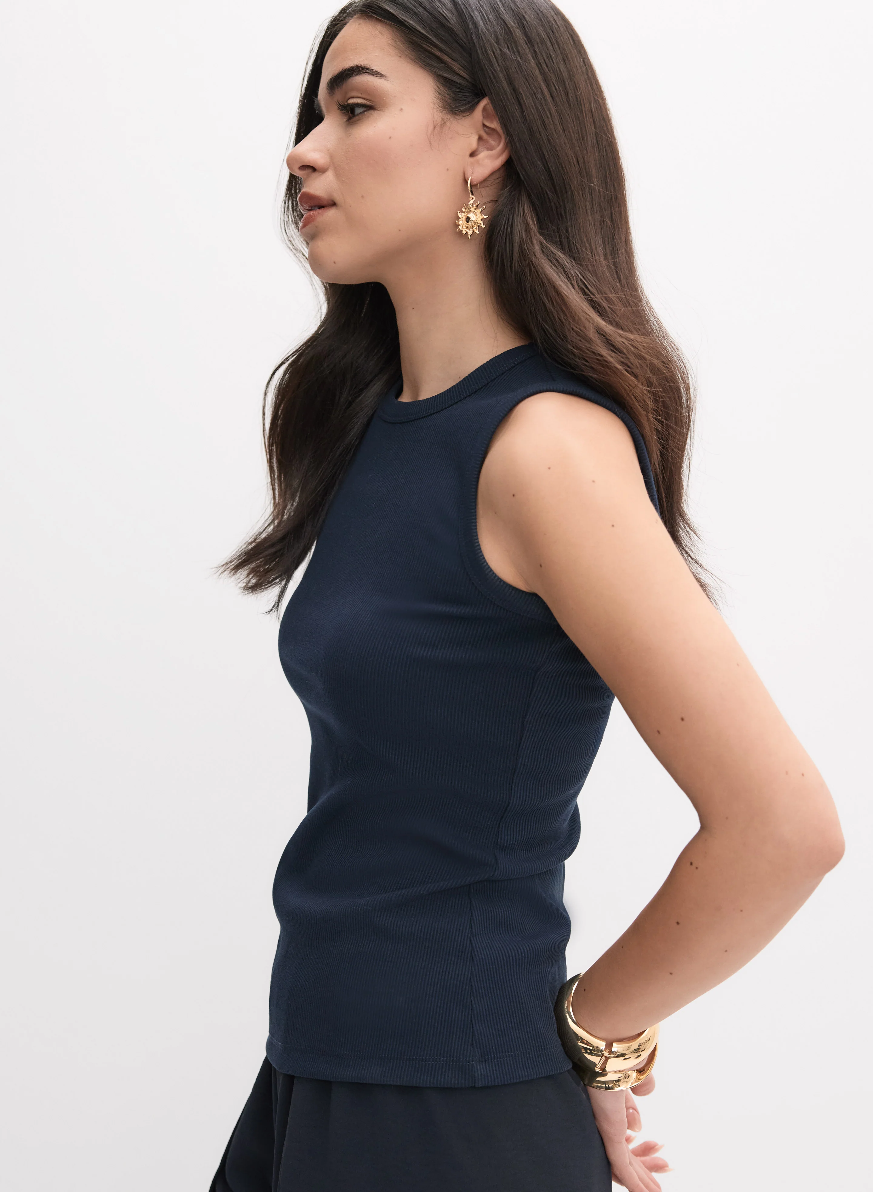 Rib Knit Tank Top - Image 5