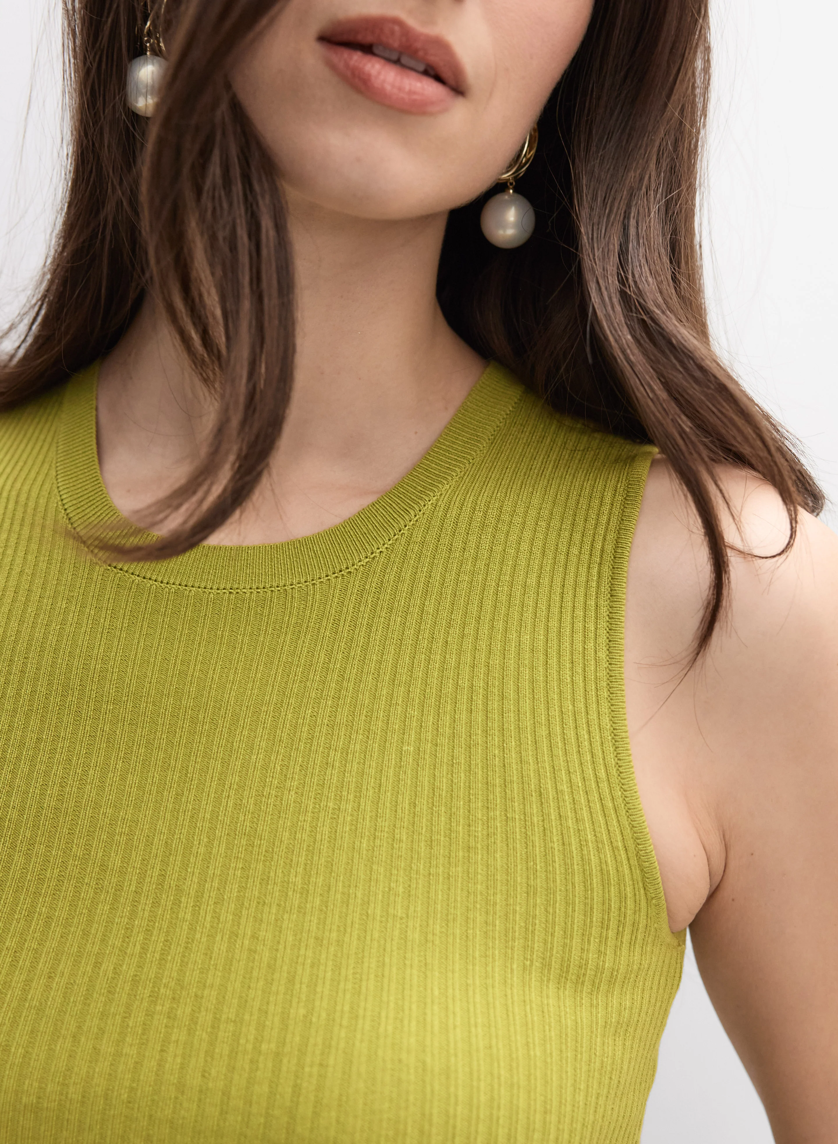 Rib Knit Tank Top - Image 2