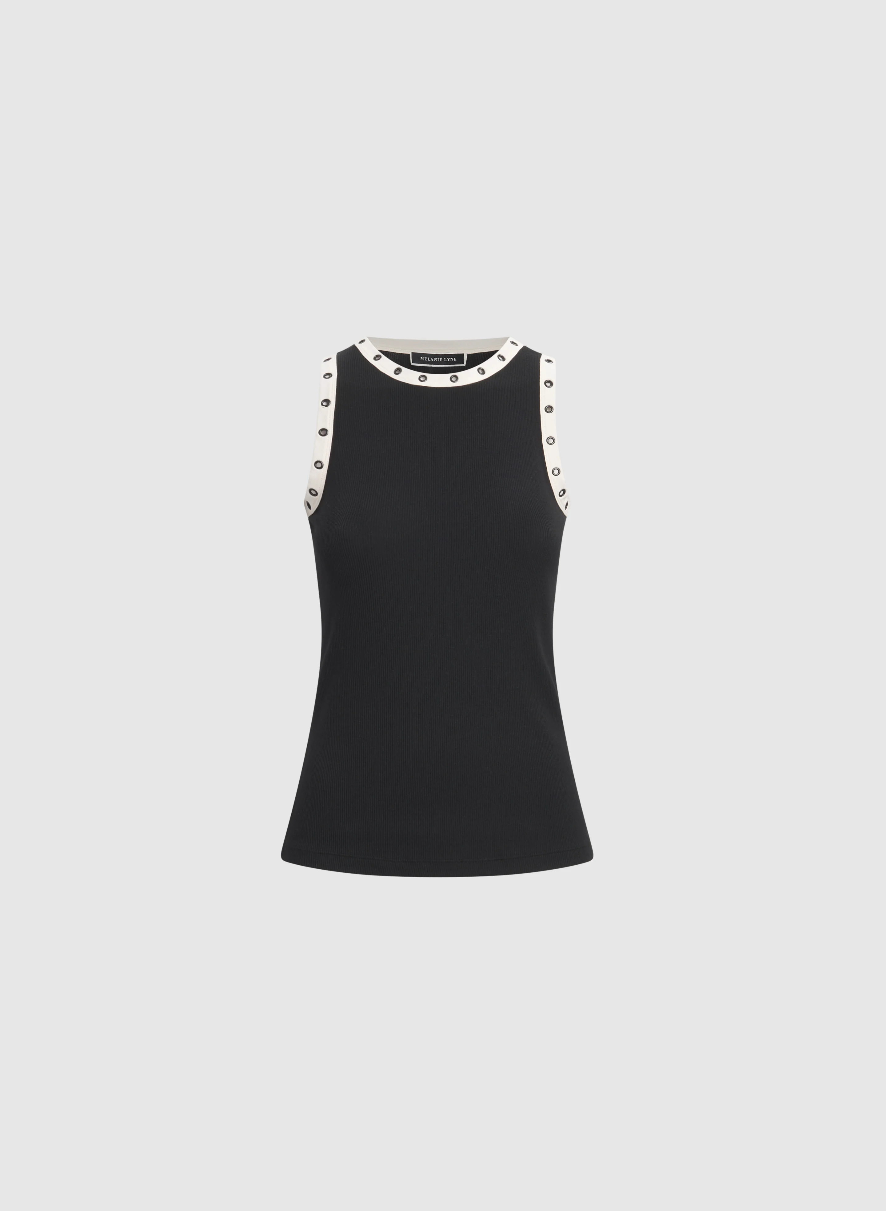 Ribbed Grommet Trim Tank Top - Image 6