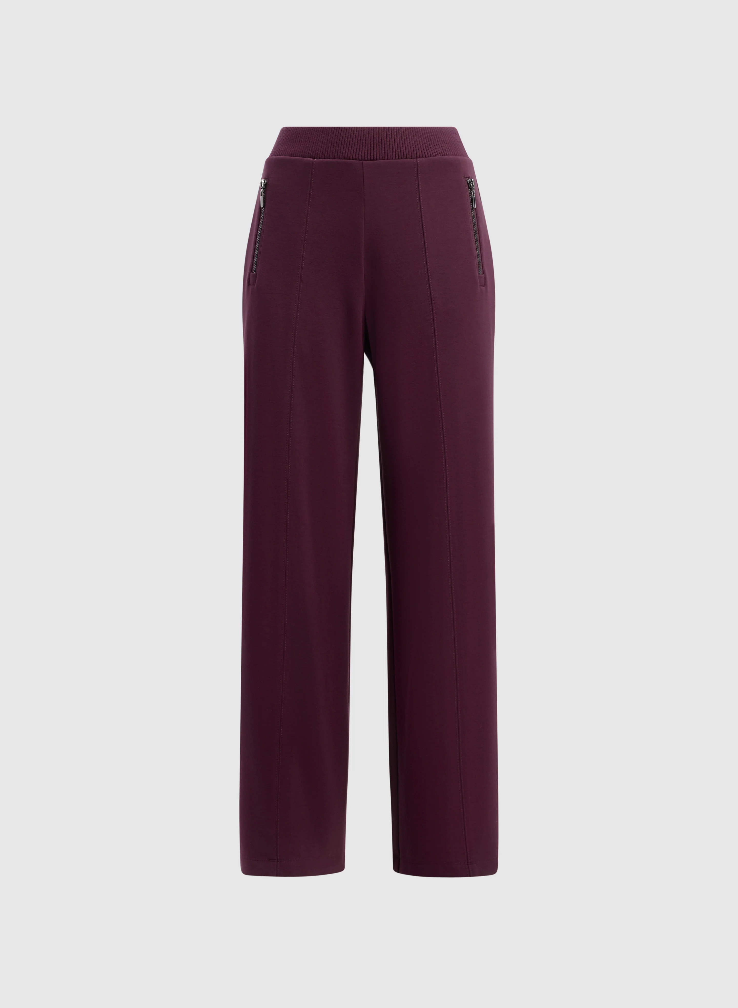 Ribbed Waist Wide-Leg Pants - Image 6