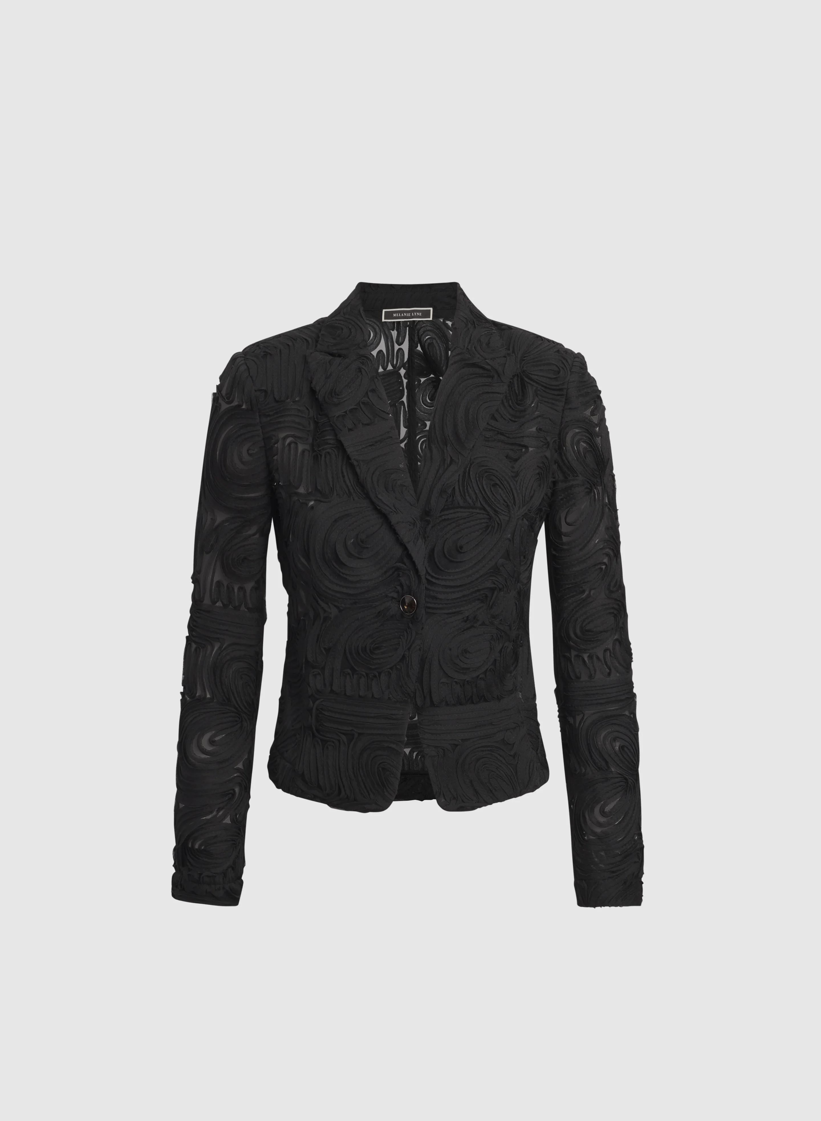 Ribbon Rose Embroidered Blazer - Image 6