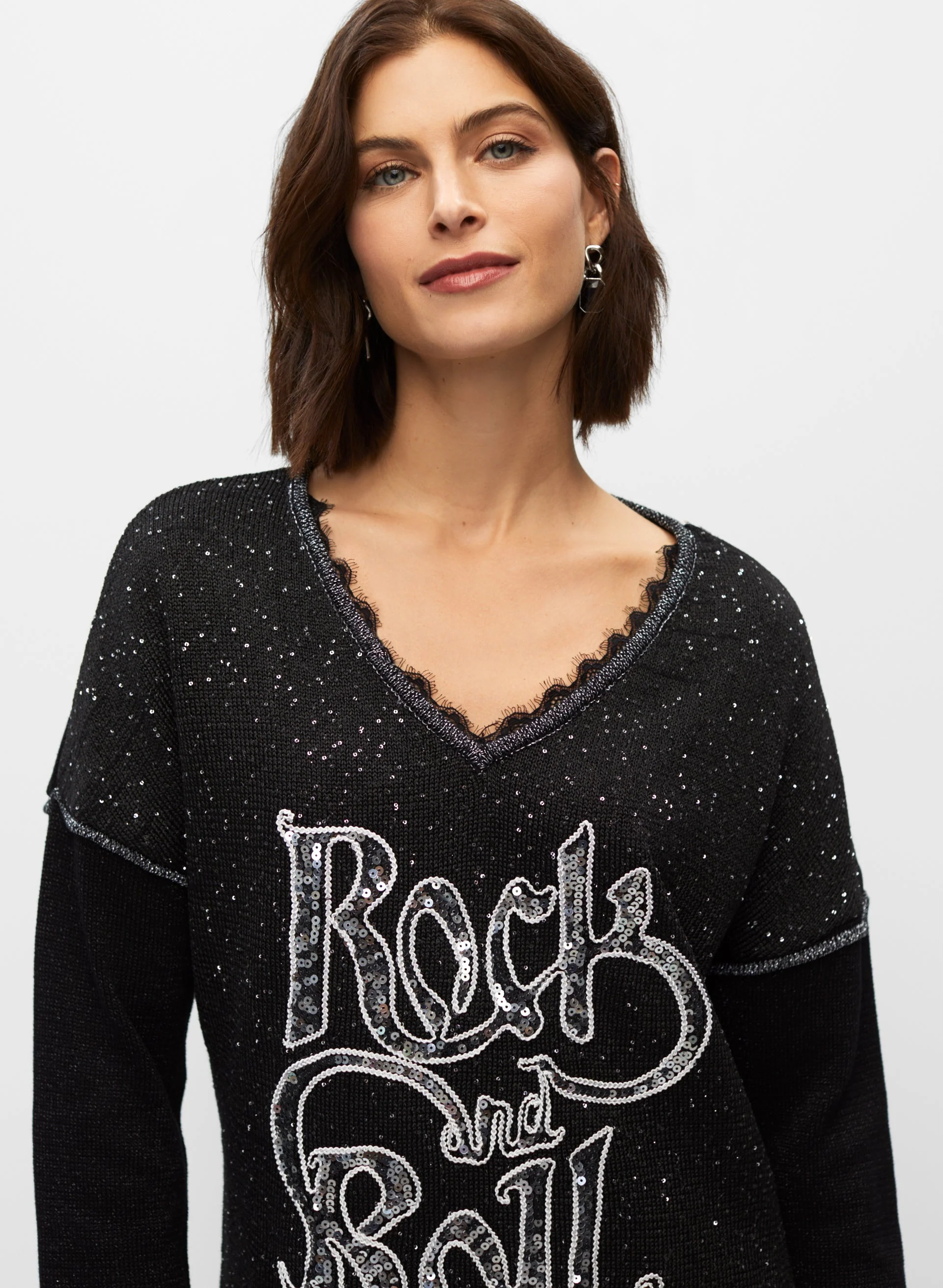 Rock and Roll Sequin Sweater - Image 2