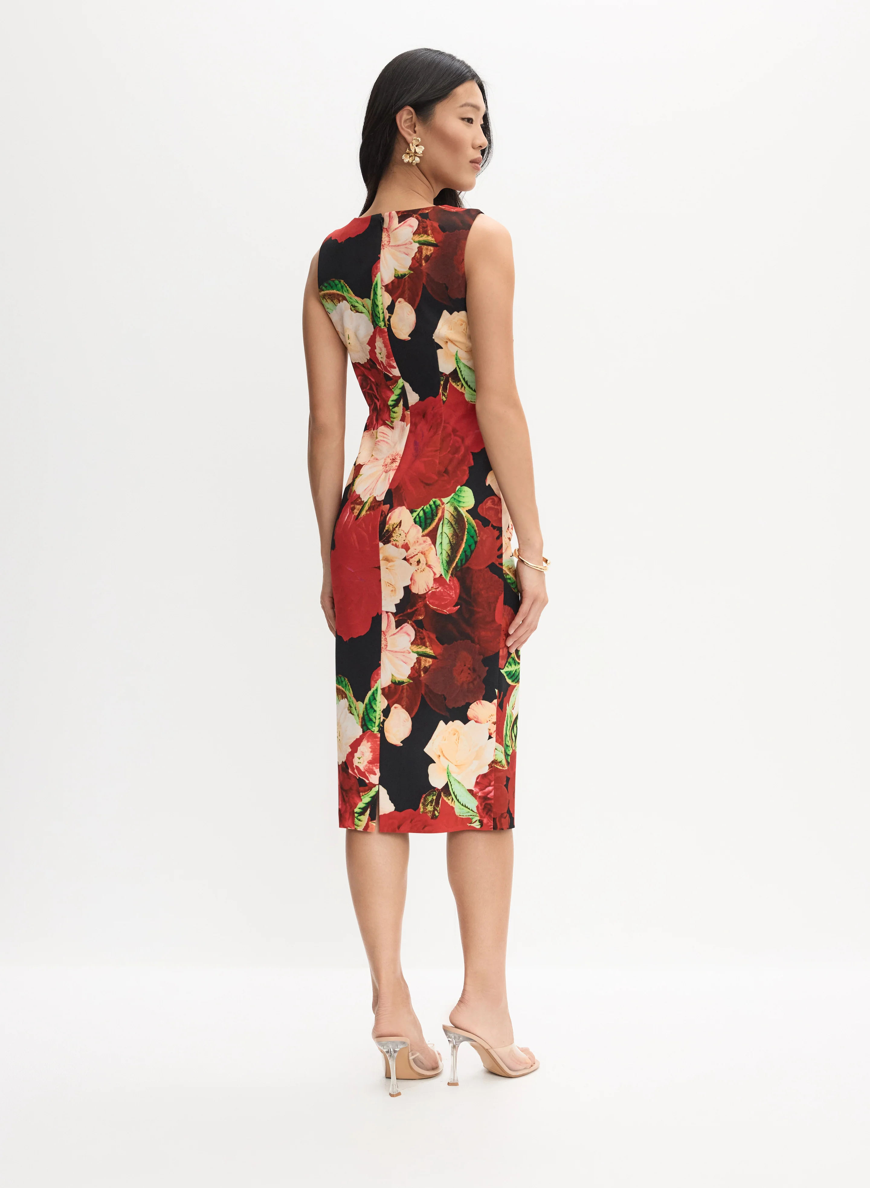 Rose Print Dress - Image 4