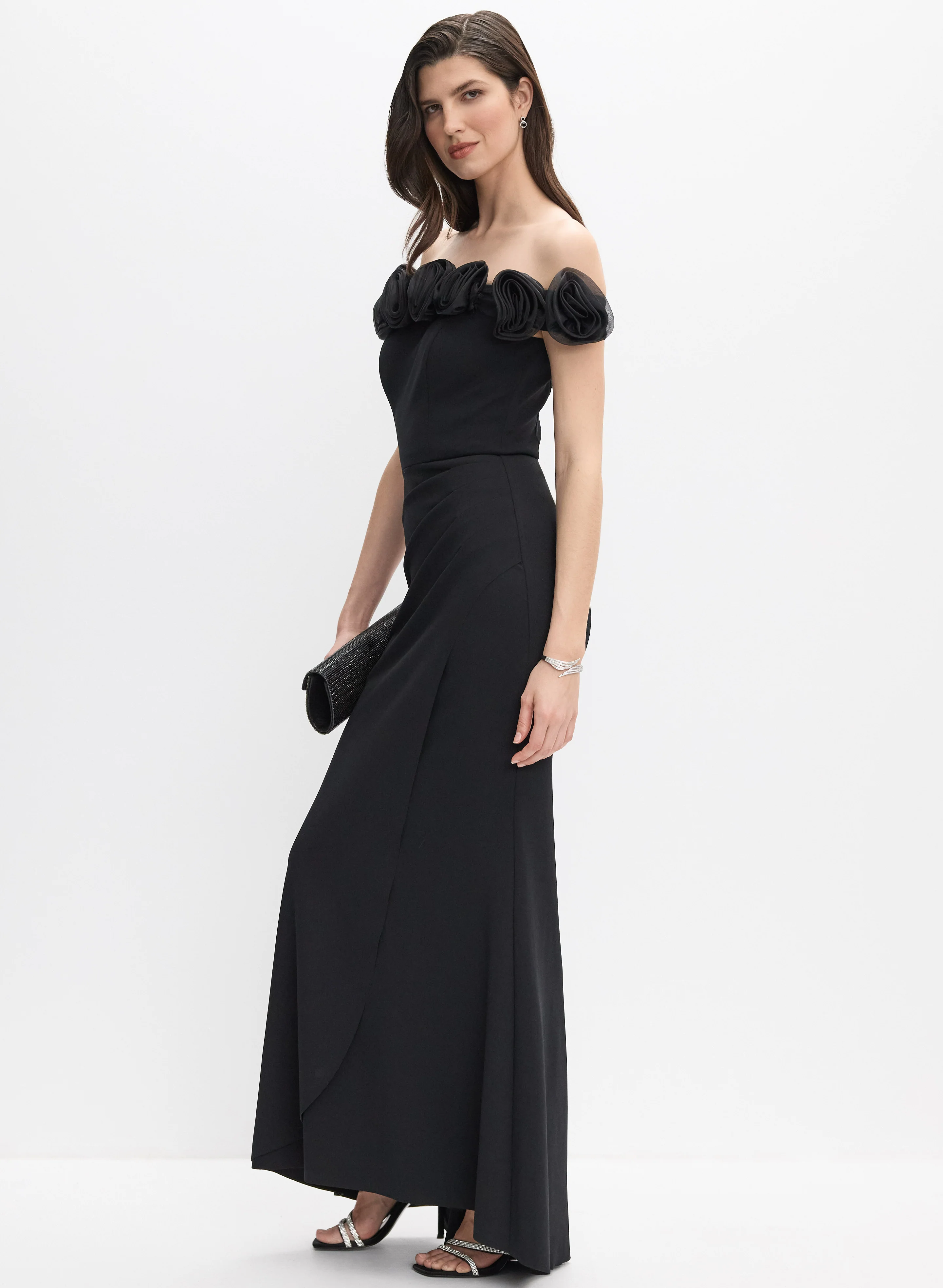 Rosette Off-The-Shoulder Dress - Image 2