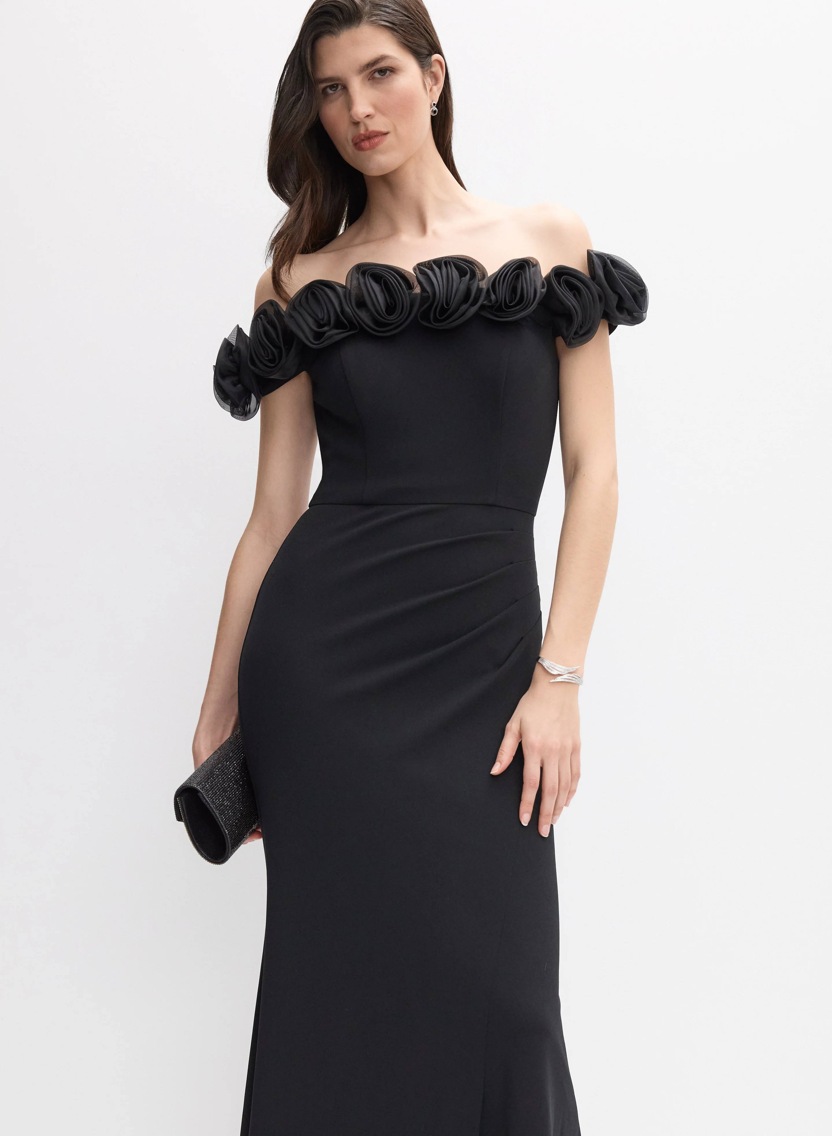 Rosette Off-The-Shoulder Dress - Image 7