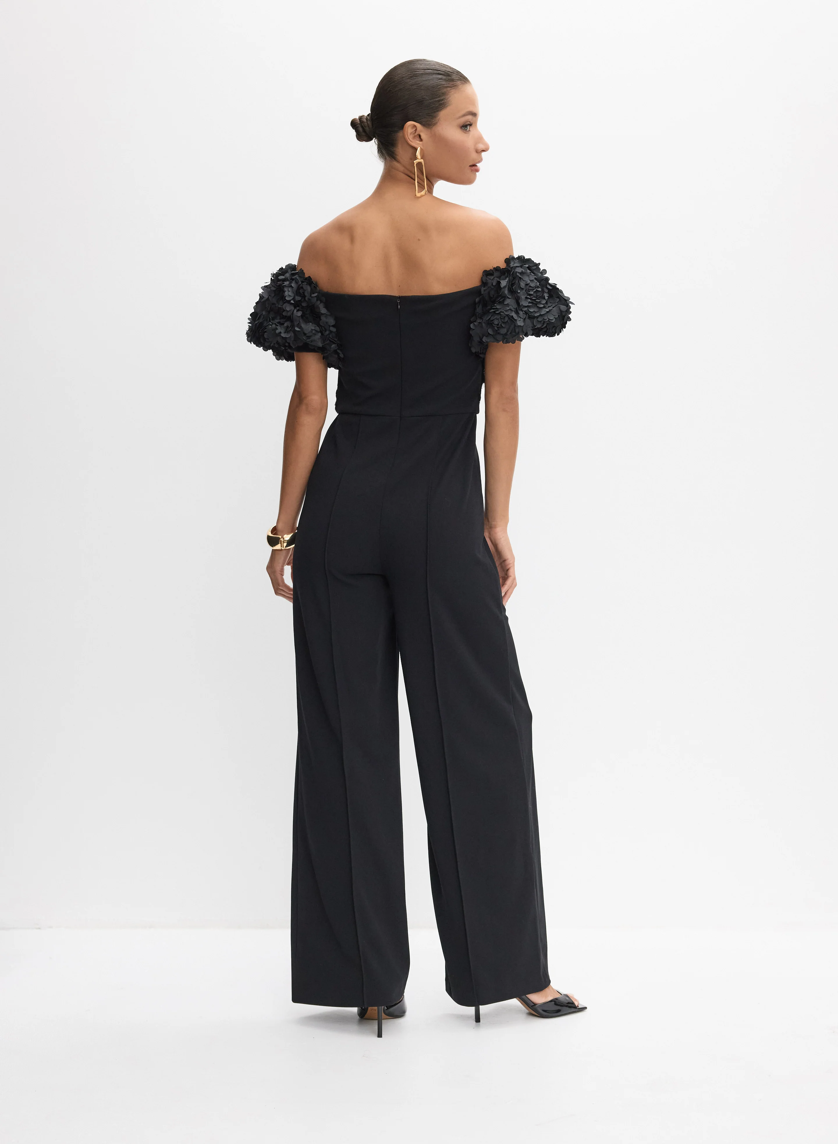 Rosette Off-The-Shoulder Jumpsuit - Image 4